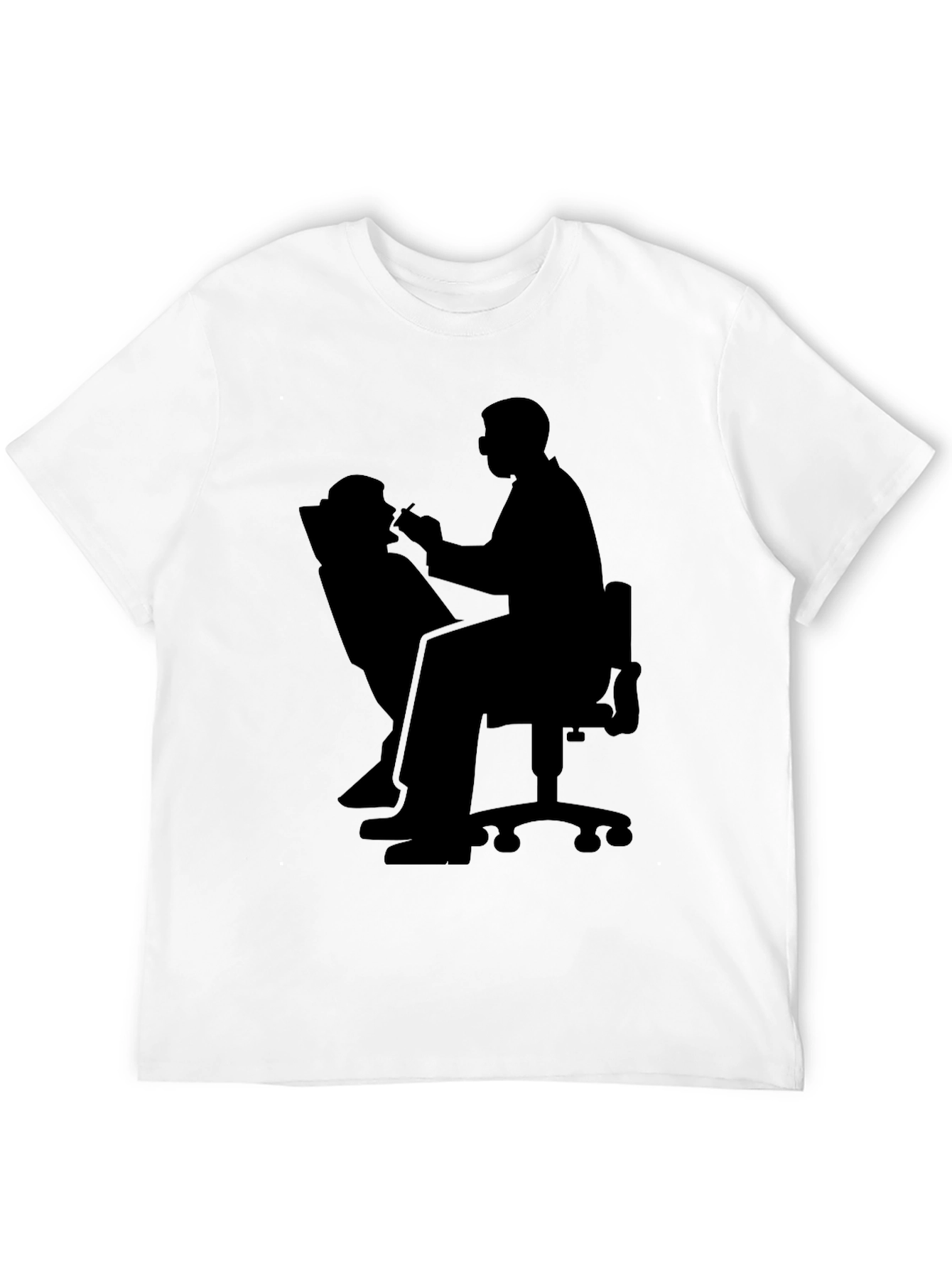 Black Dentist Silhouette Graphic T-Shirt view 12