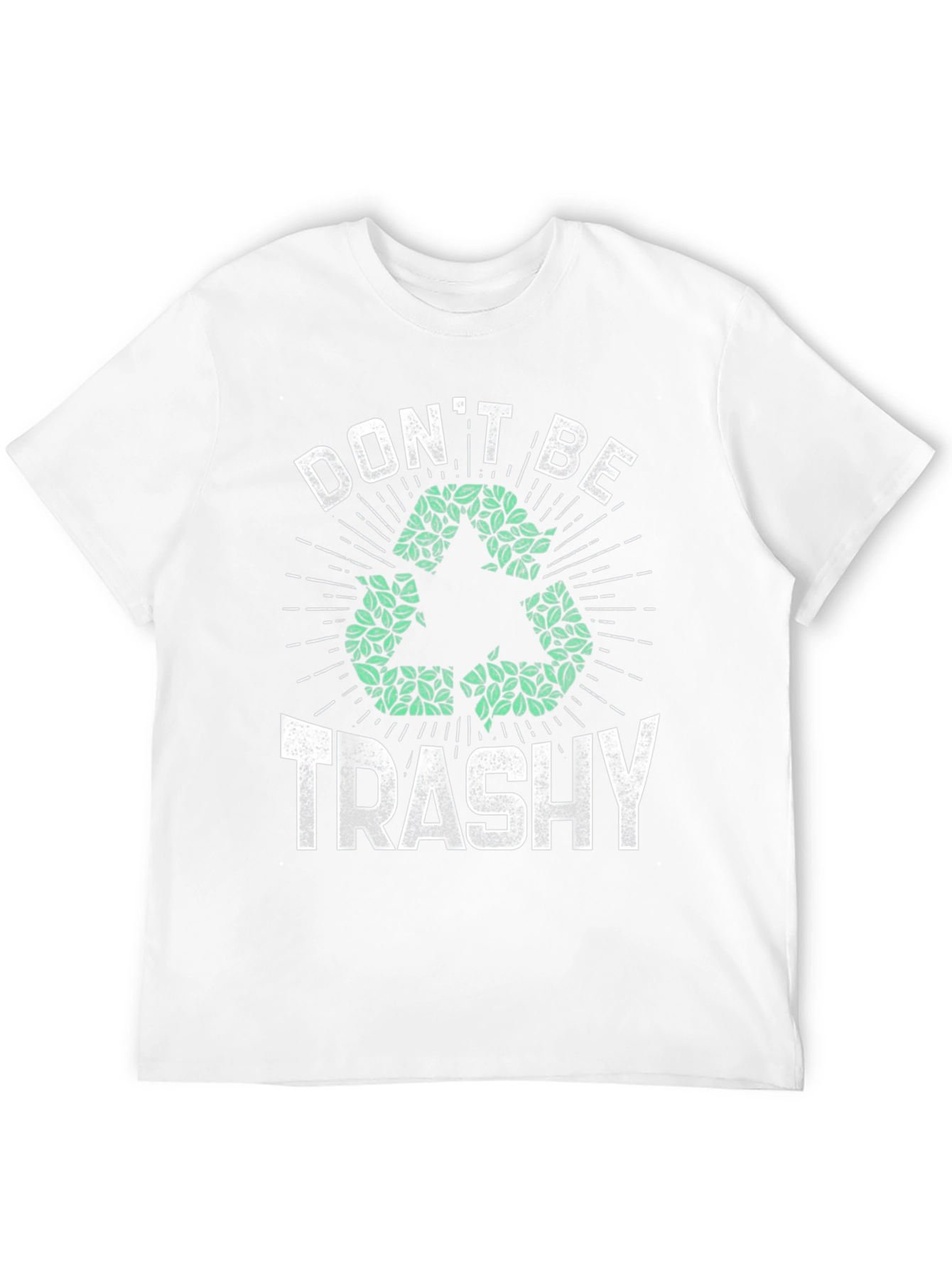 Black Eco-Friendly 'Don't Be Trashy' Graphic Tee view 12