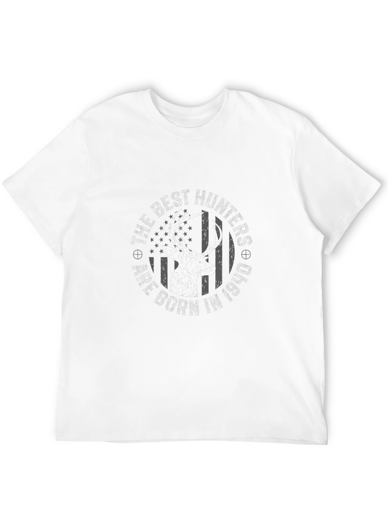Best Hunters Born in 1940 Graphic Tee - Black Cotton - 12