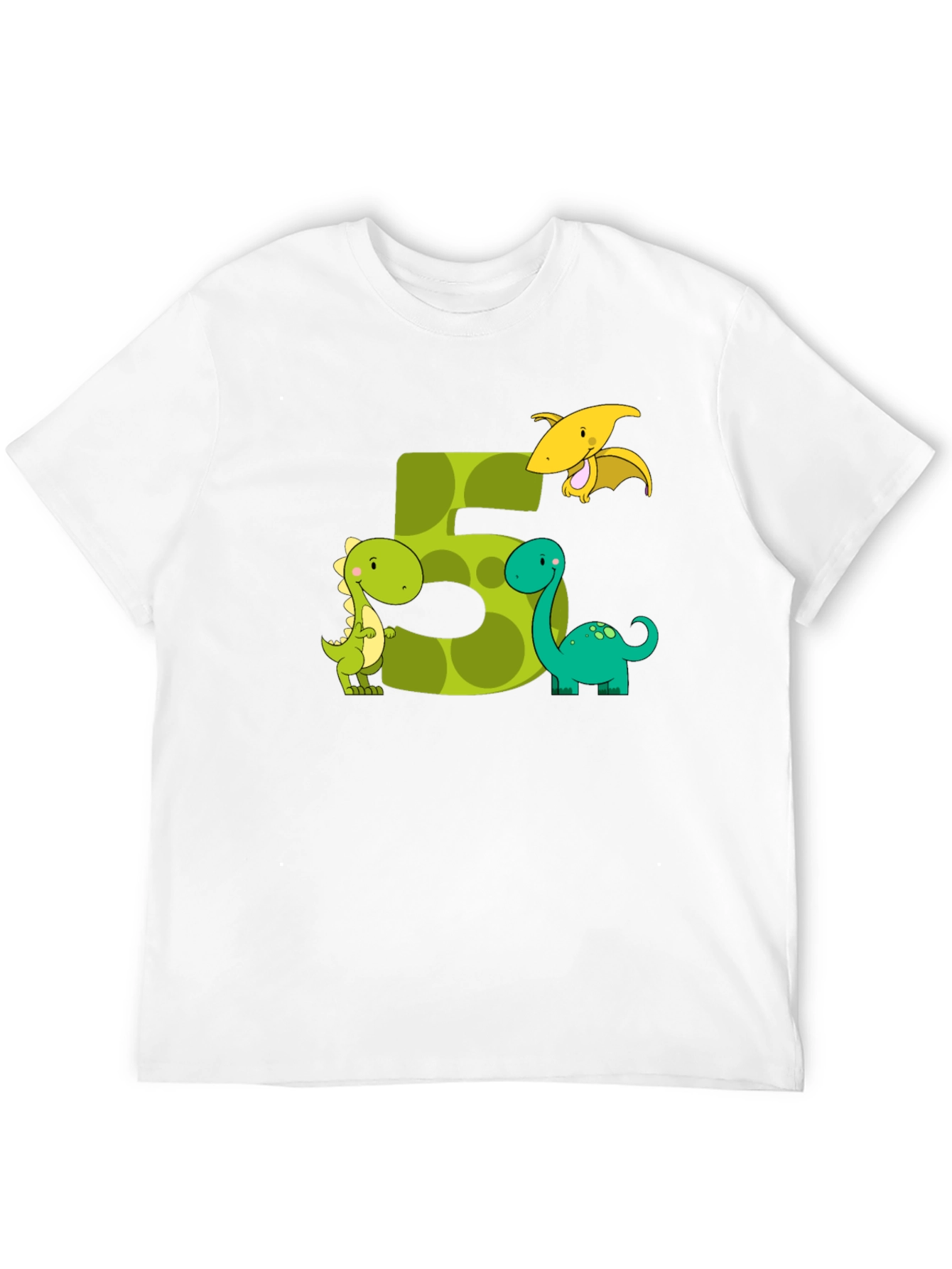 Dinosaur Birthday Number 5 T-Shirt - 12