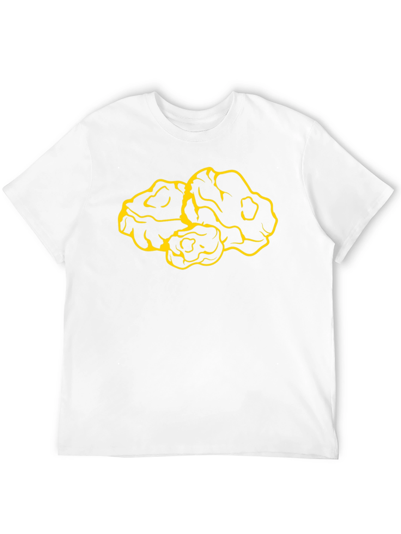 Black Graphic Tee: Abstract Yellow Design on Black view 12