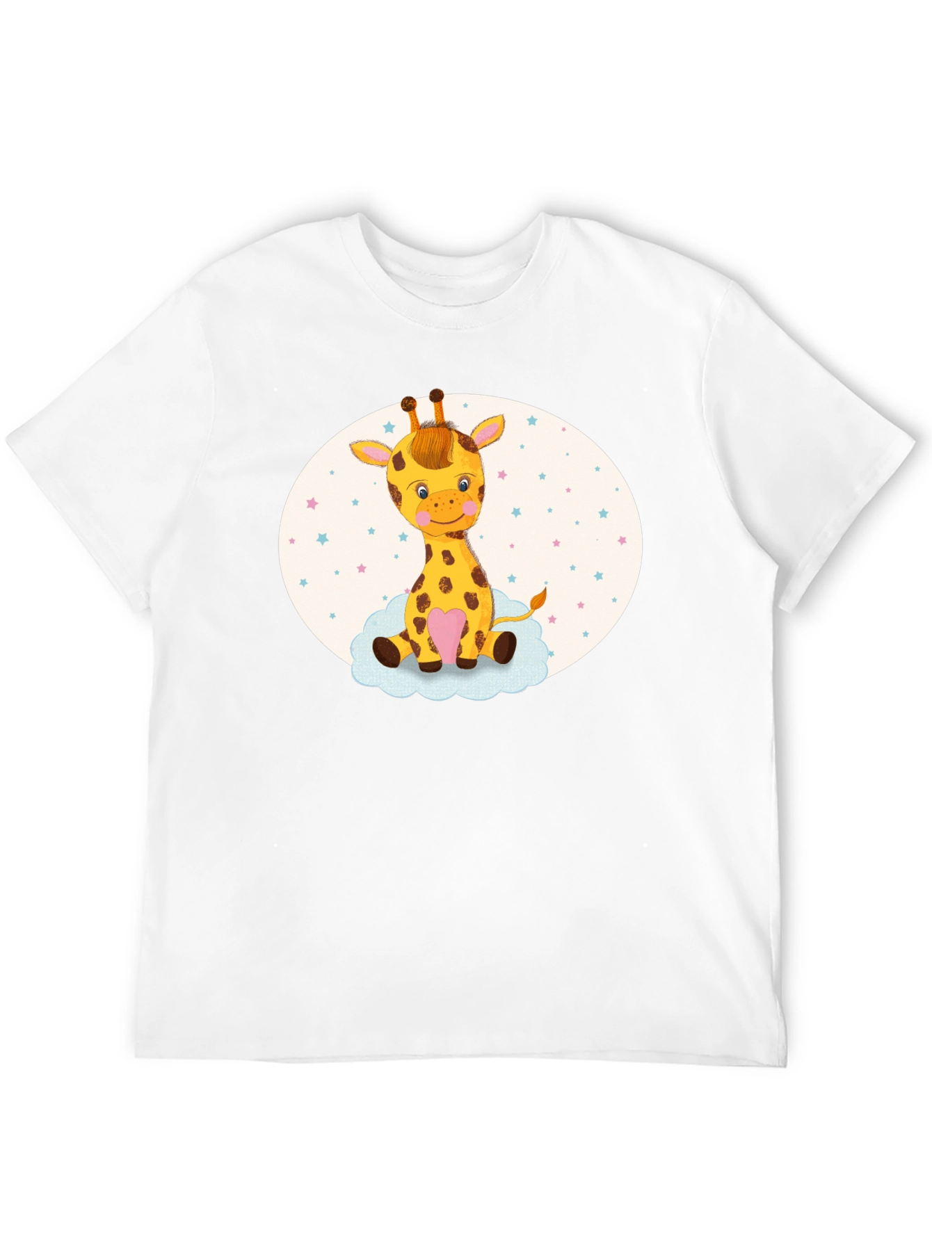 Black Cute Giraffe Tee - Cartoon Animal Graphic view 12