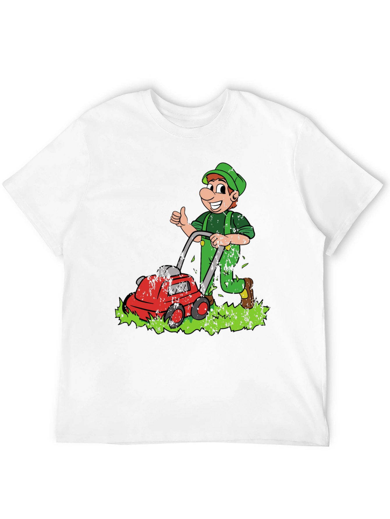 Black Lawn Mower Man Cartoon Graphic T-Shirt view 12