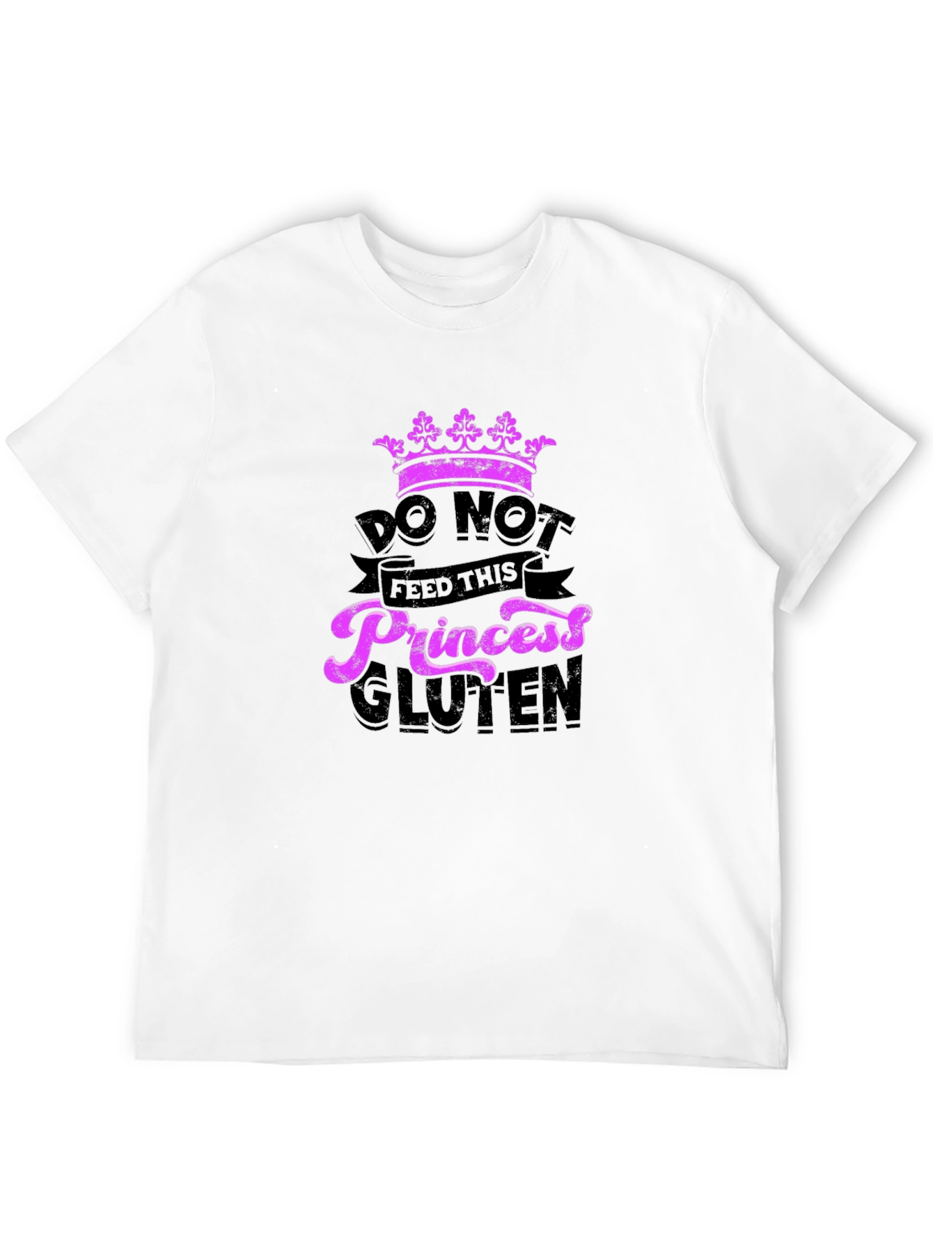 Black Do Not Feed This Princess Gluten Graphic Tee view 12