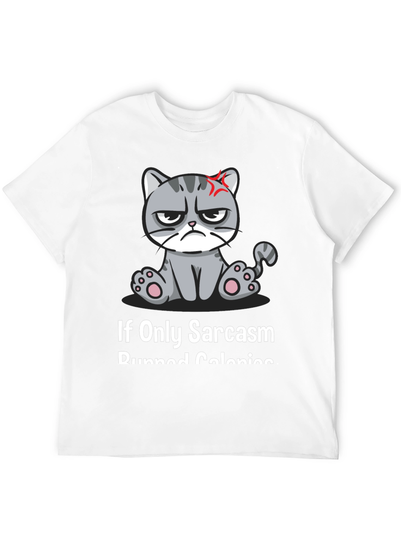 Black Sarcastic Cat T-Shirt - Grumpy Kitty Humor Tee view 12
