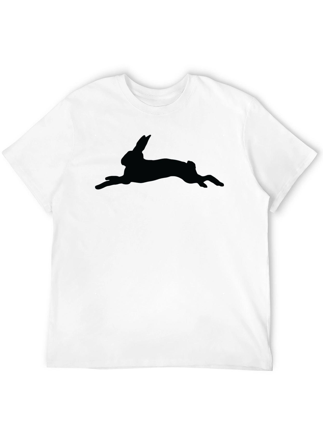 Black Black Hare Silhouette T-Shirt - Unisex Style view 12