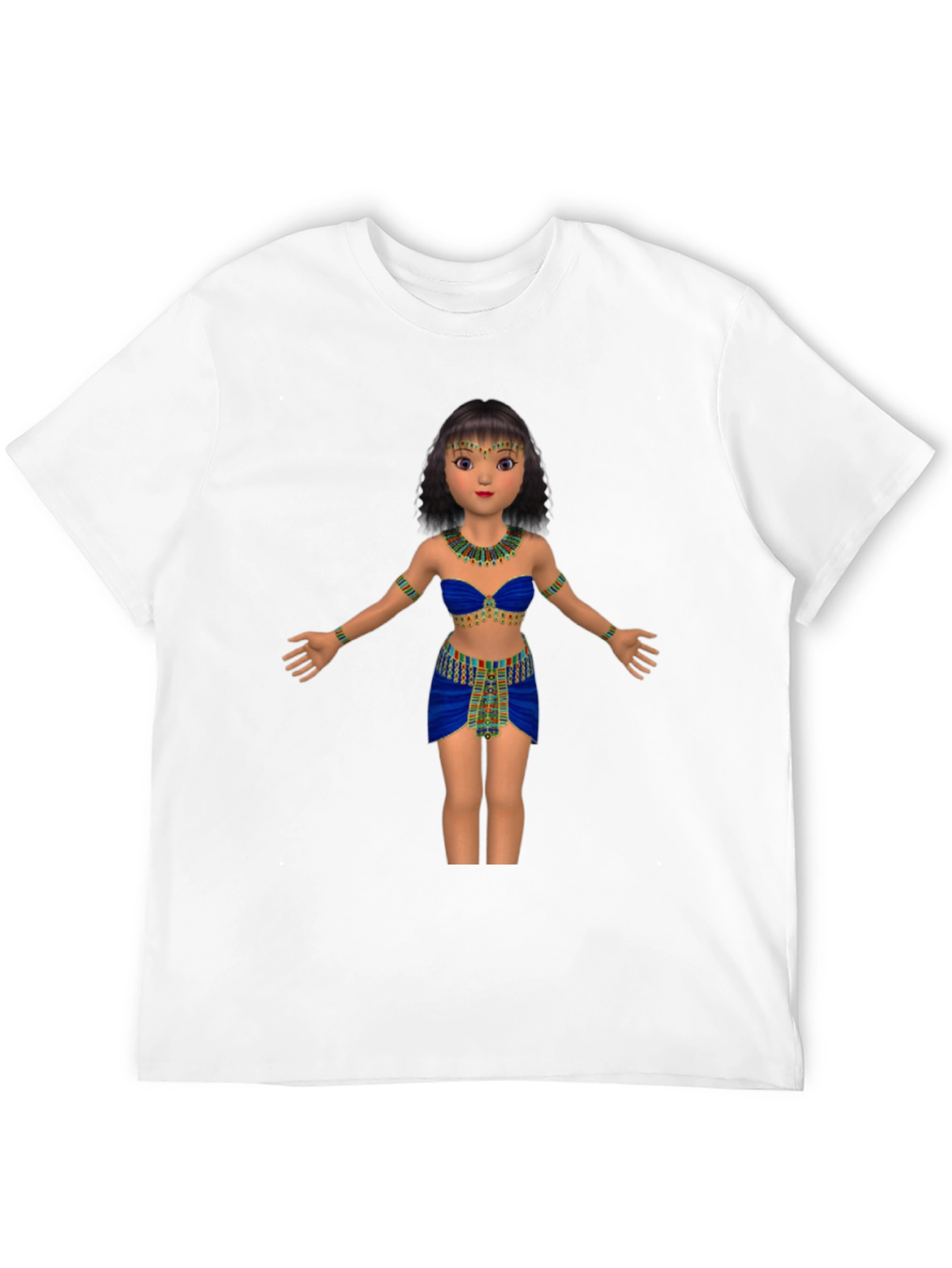 Black Egyptian Queen Graphic Tee - Black Cotton T-Shirt view 12