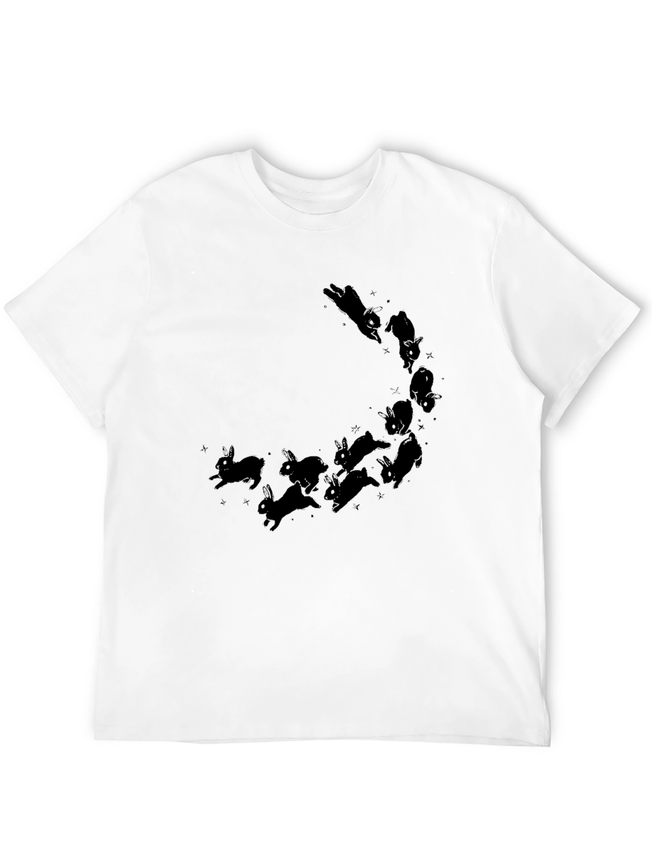 Black Rabbit Constellation Black T-Shirt view 12