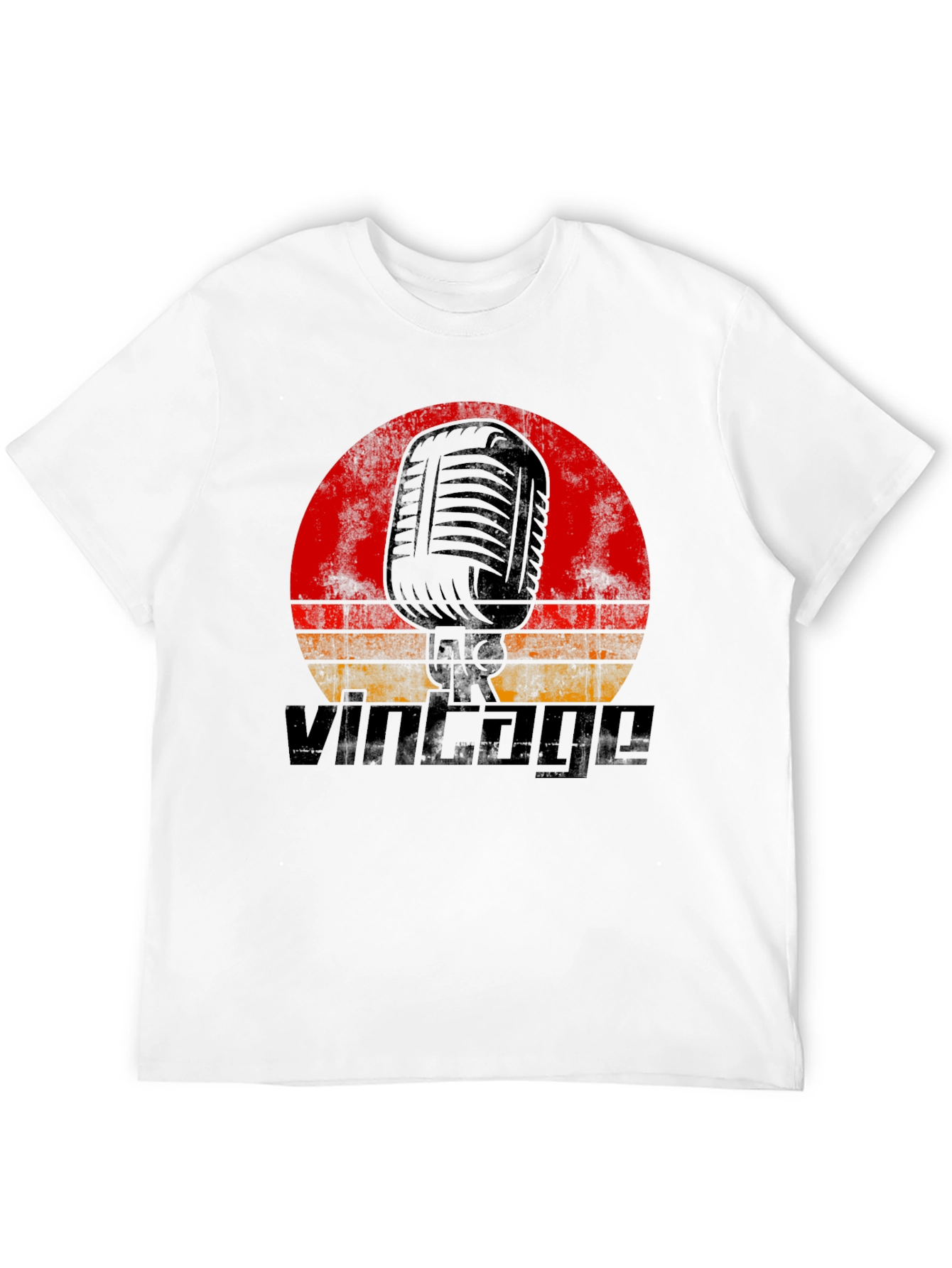 Black Vintage Microphone Graphic T-Shirt - Retro Music Tee view 12