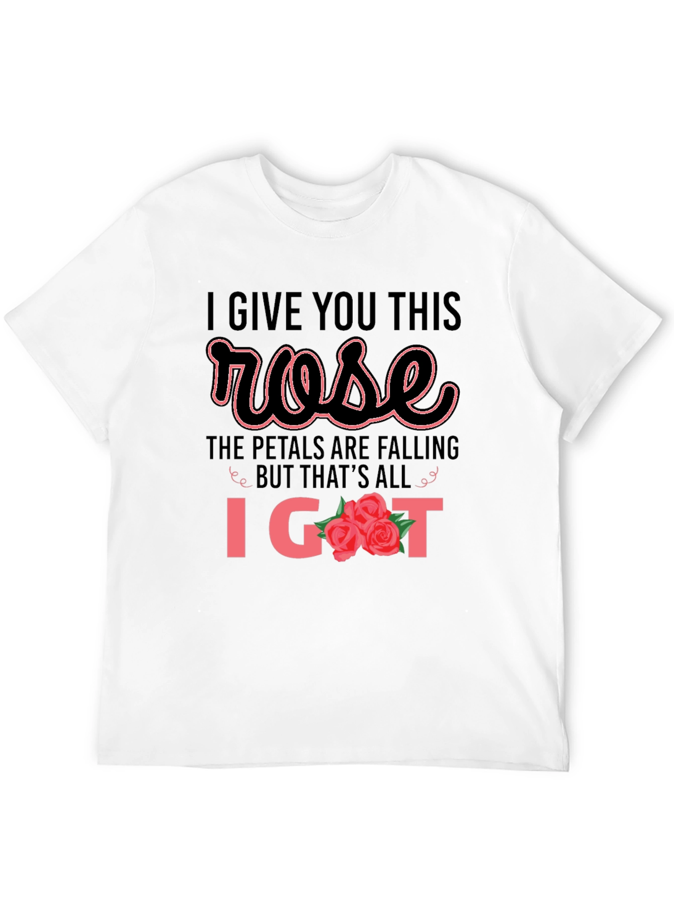 Black I Give You This Rose Graphic T-Shirt view 12