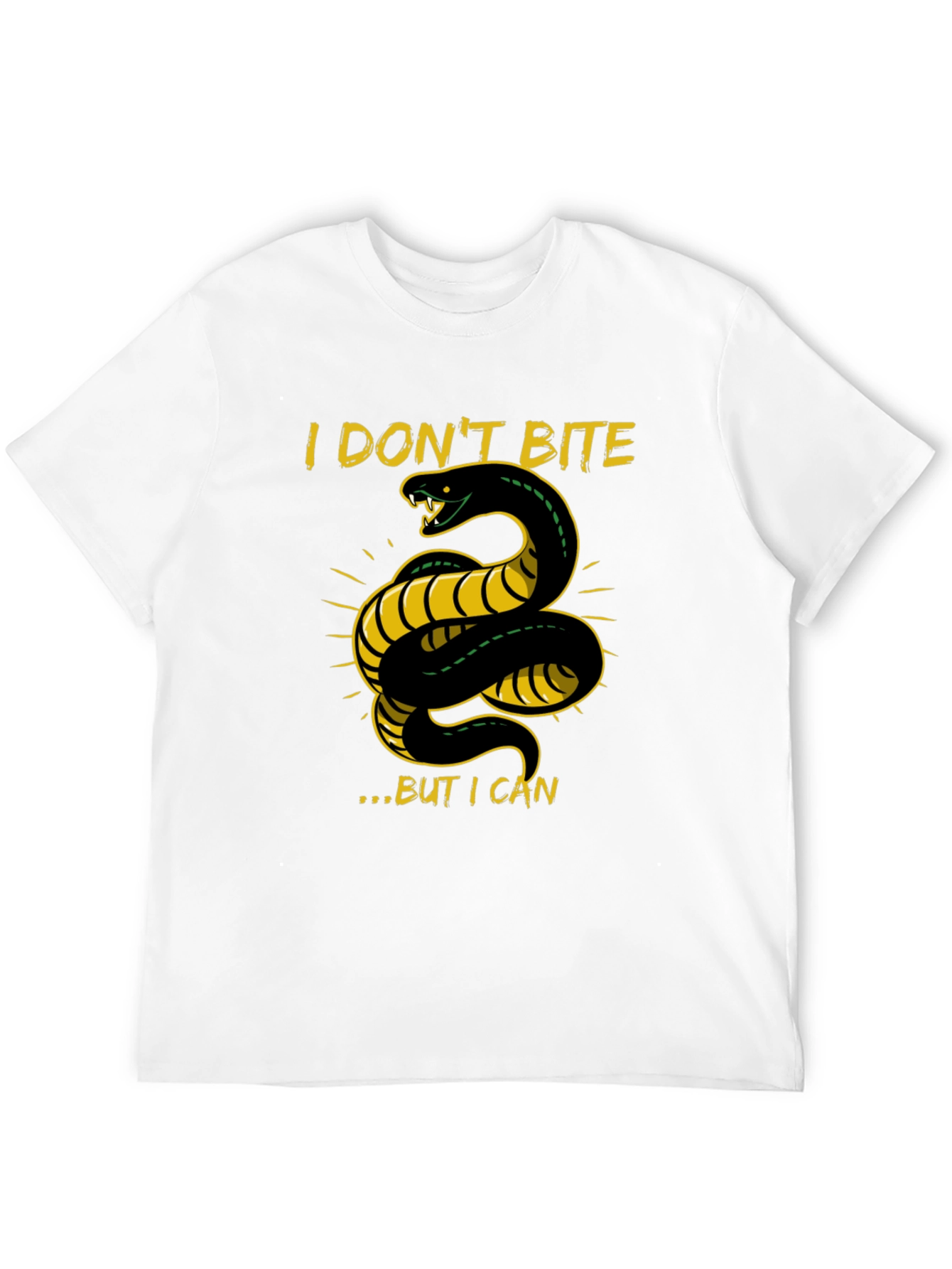 Black I Don't Bite T-Shirt - Snake Graphic Tee view 12