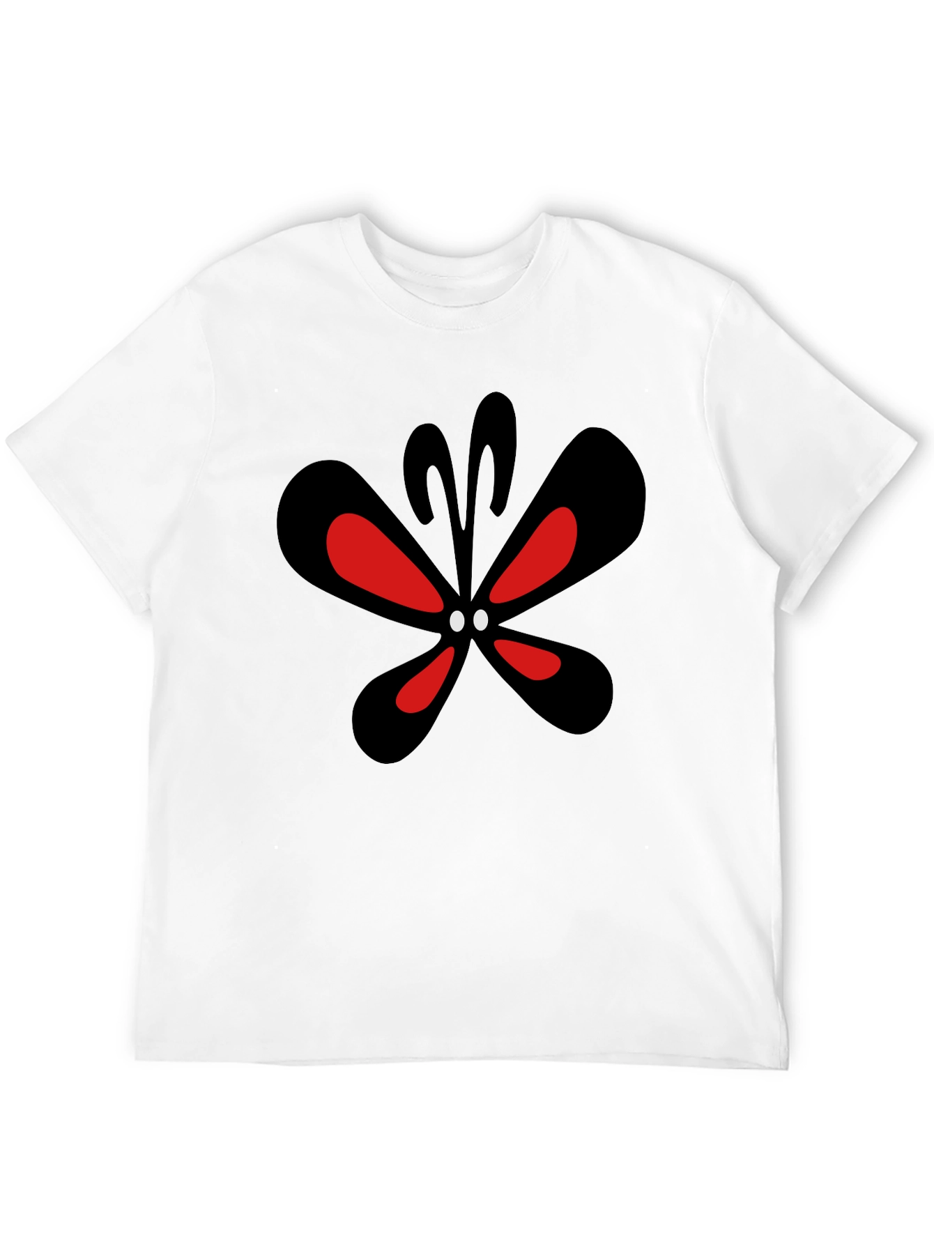 Black Graphic Butterfly T-Shirt - Modern Black Tee view 12