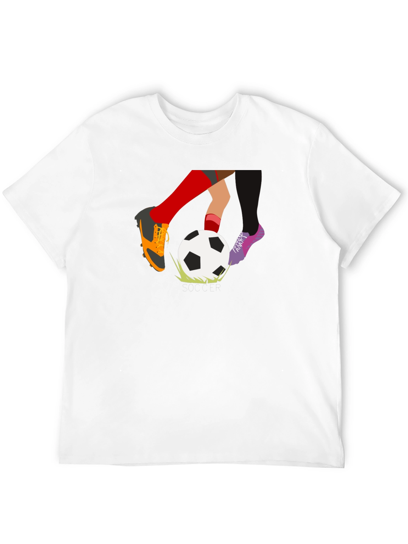 Black Soccer Kick T-Shirt - Black, Unique Design view 12