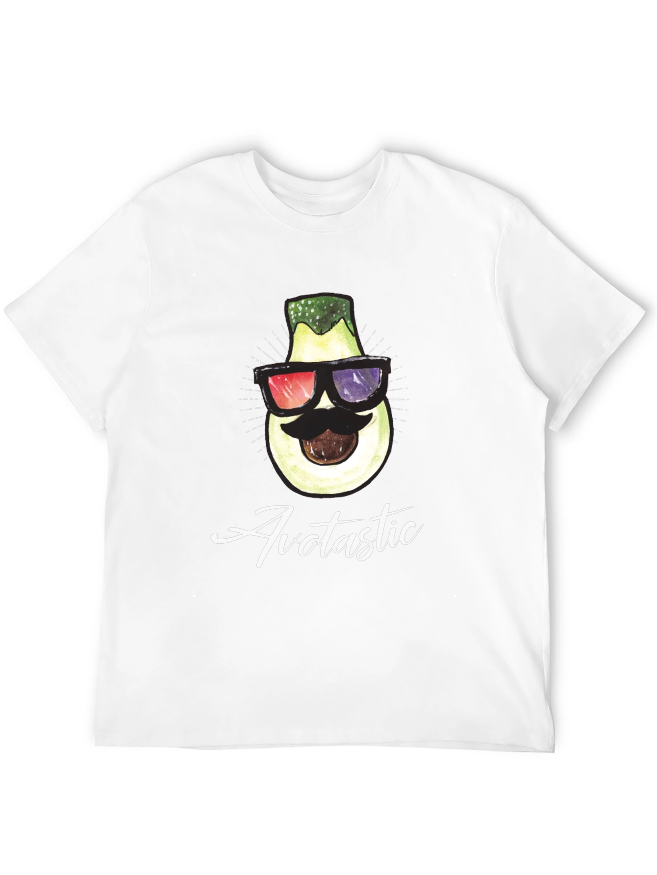Black Avotastic Graphic Tee - Cool Avocado T-Shirt view 12