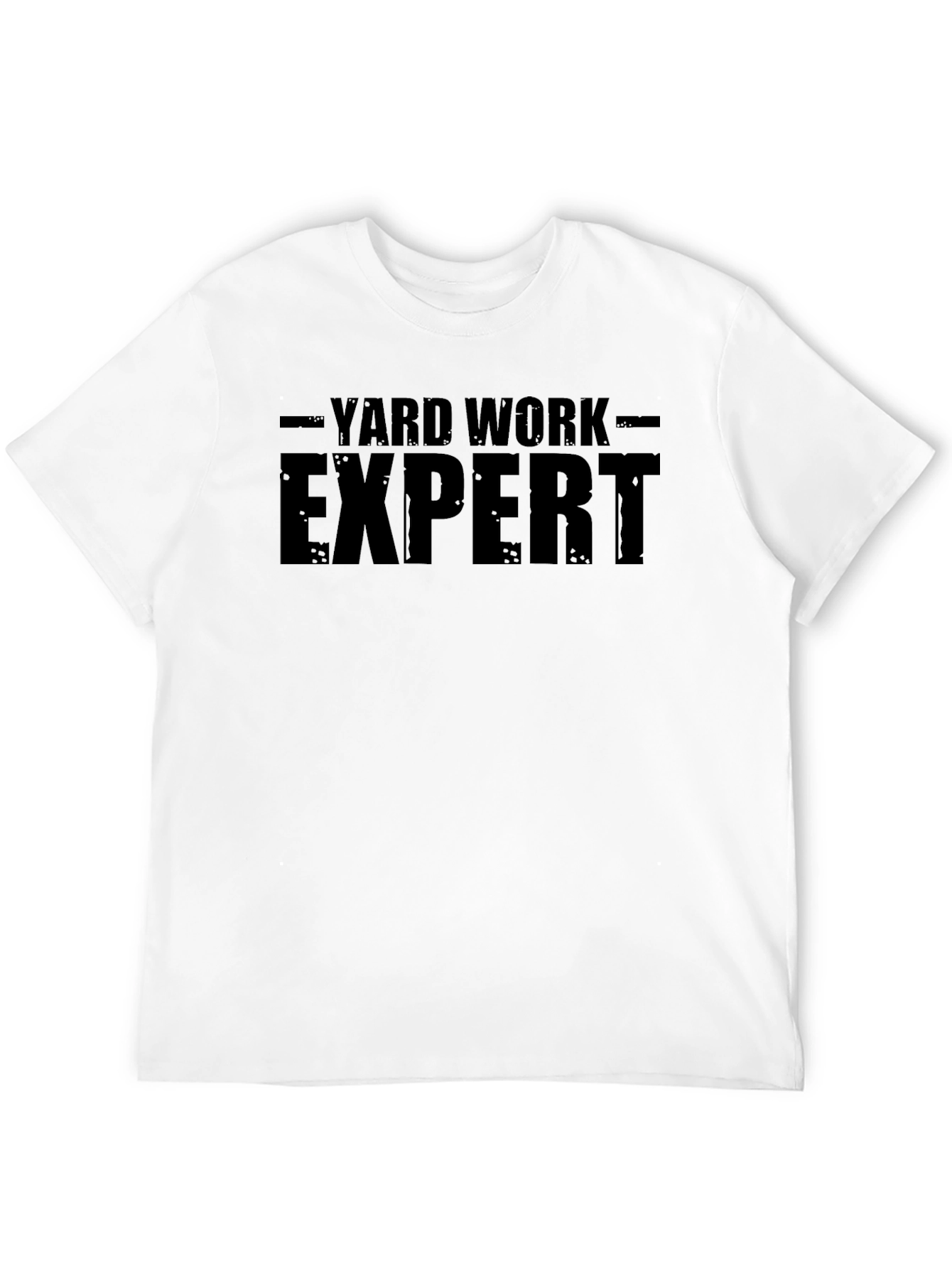 Black Yard Work Expert Tee - Black Cotton Graphic T-Shirt view 12