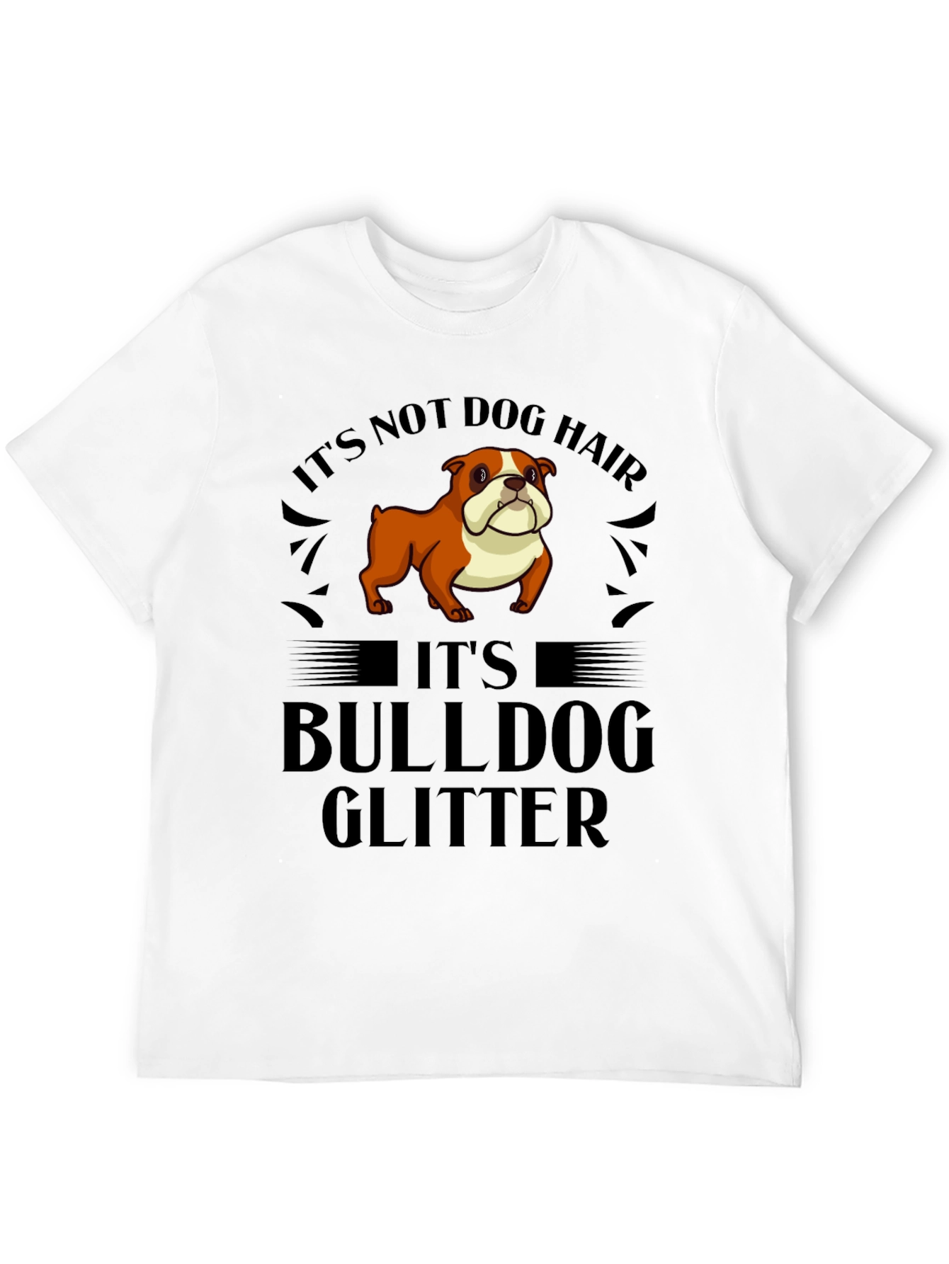 Black Bulldog Glitter T-Shirt - Funny Dog Lover Tee view 12