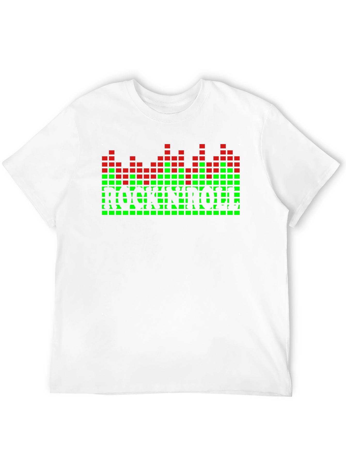 Black Rock N Roll Pixel Graphic T-Shirt view 12