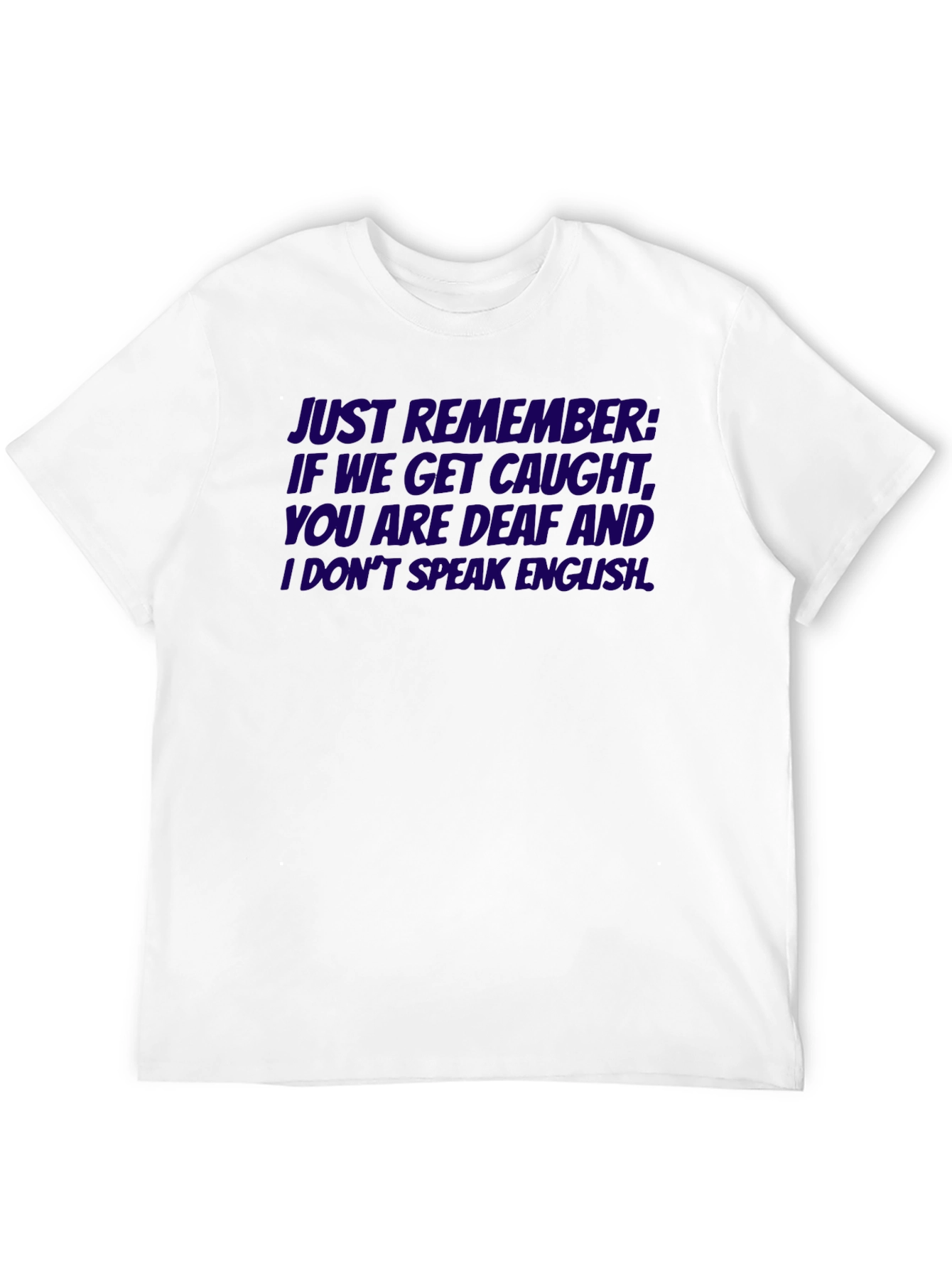 Black Funny Graphic Tee: Deaf & I Don't Speak English T-Shirt view 12