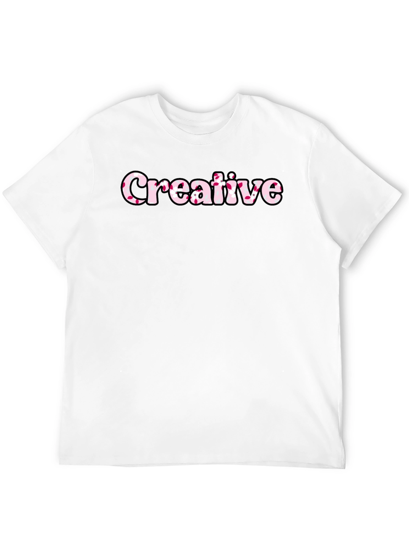 Black Creative Graphic Tee - Black Cotton Blend view 12