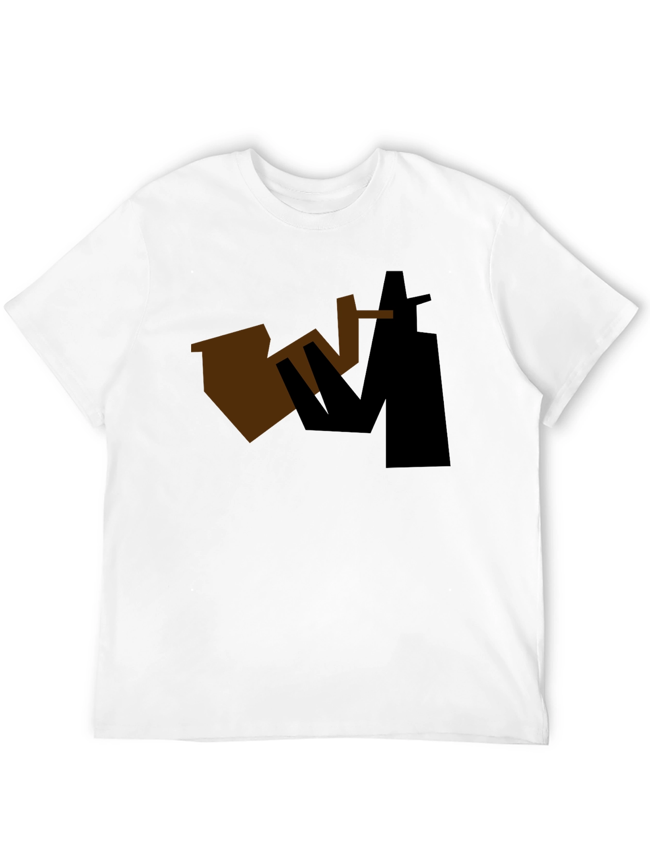 Black Abstract Sax Player Graphic Tee - Black view 12