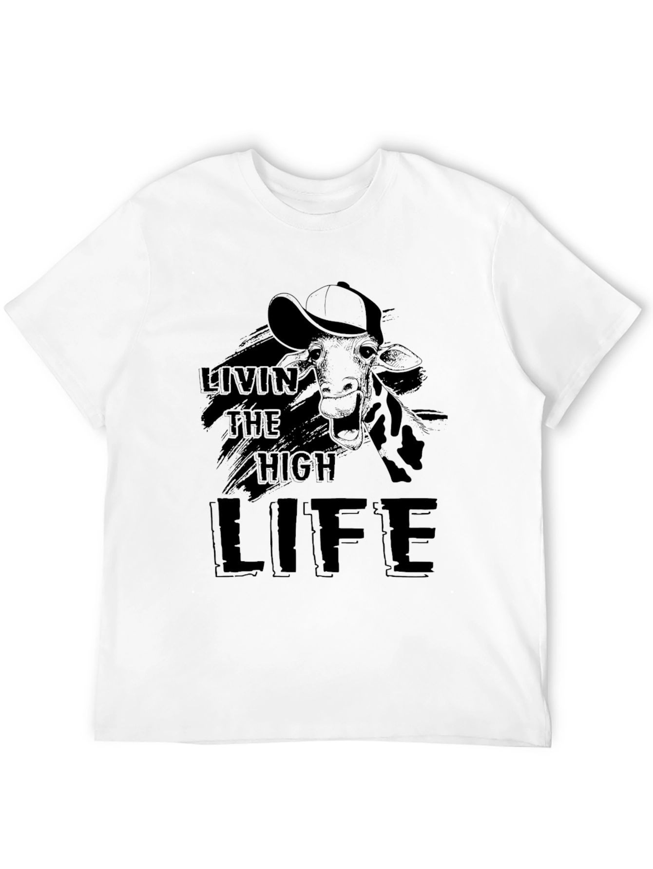Black Livin' the High Life Giraffe T-Shirt view 12