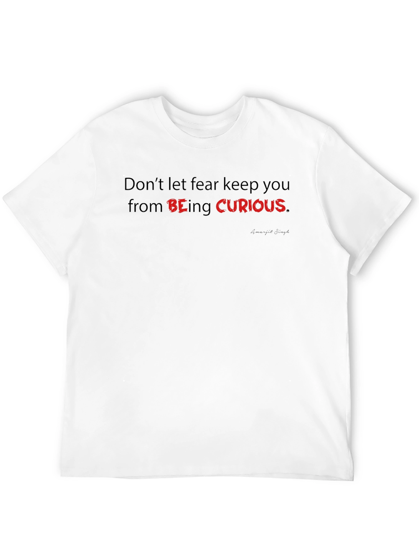 Black Be Curious Graphic Tee - Motivational Black T-Shirt view 12