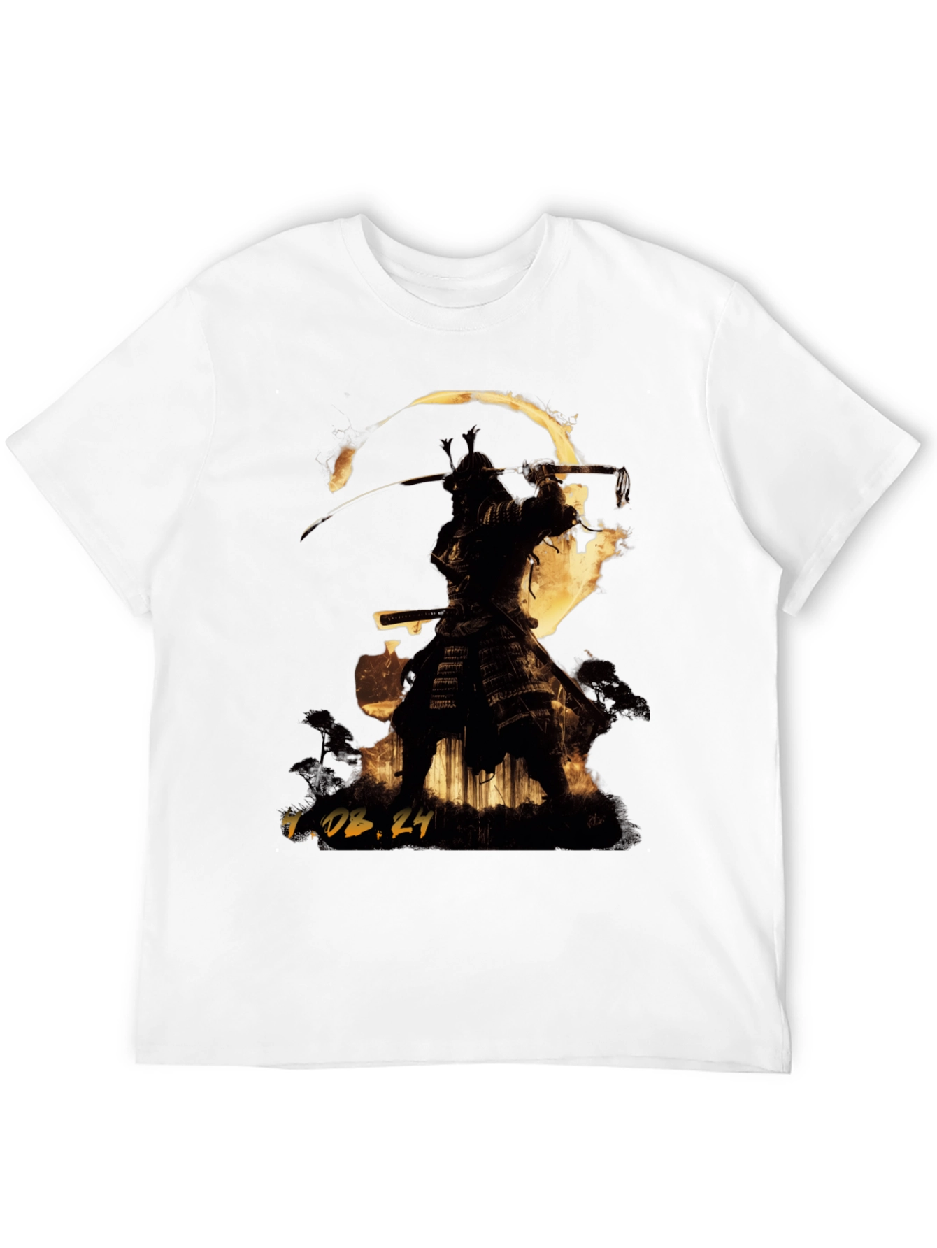 Black Samurai Warrior Graphic T-Shirt view 12