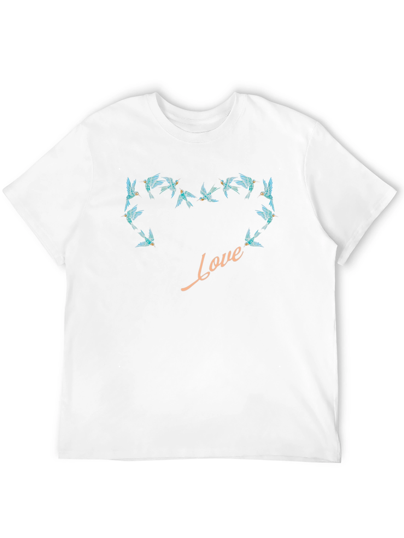 Black Love Bird Heart Tee - Stylish Graphic T-Shirt view 12