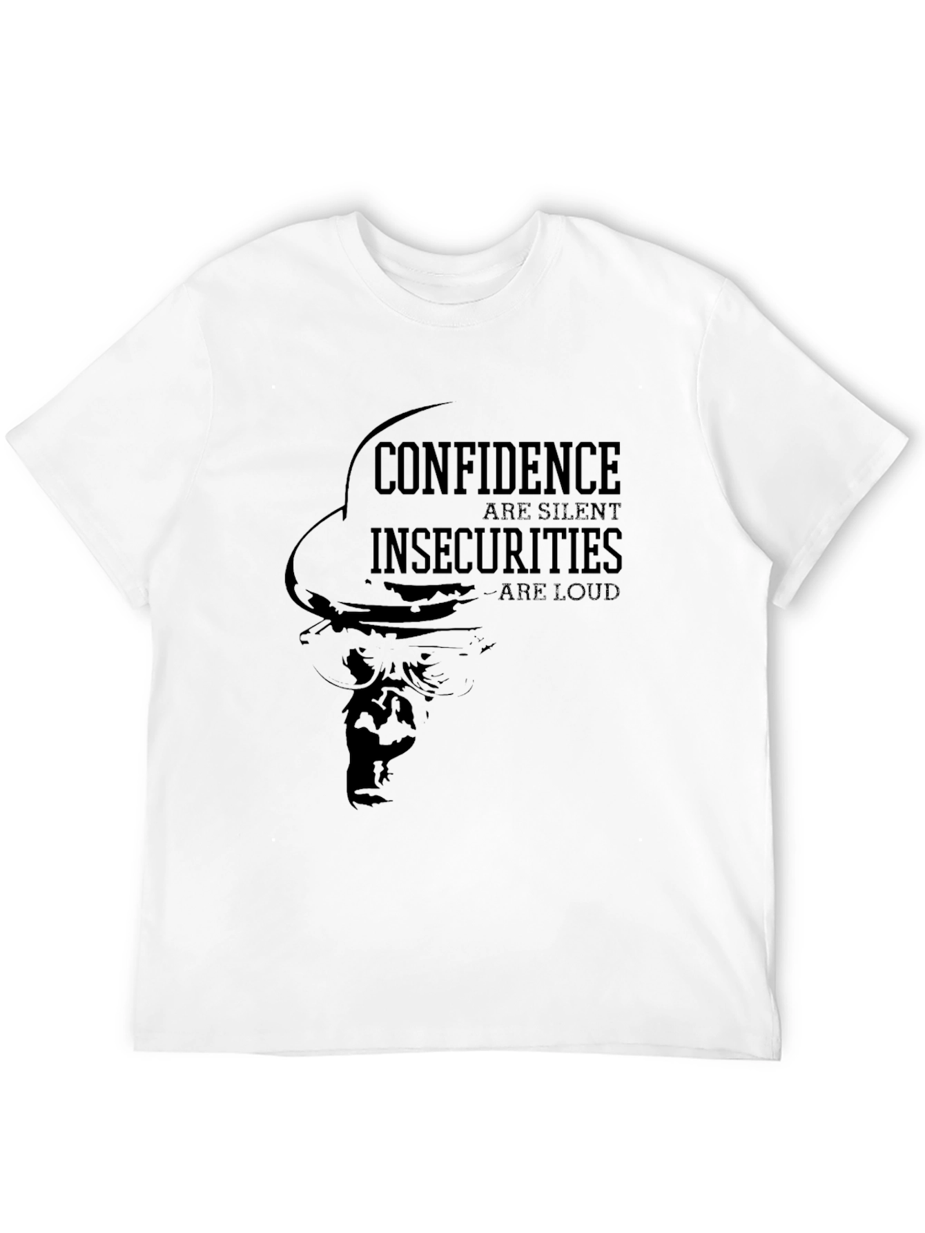 Black Confidence Insecurities Graphic T-Shirt view 12