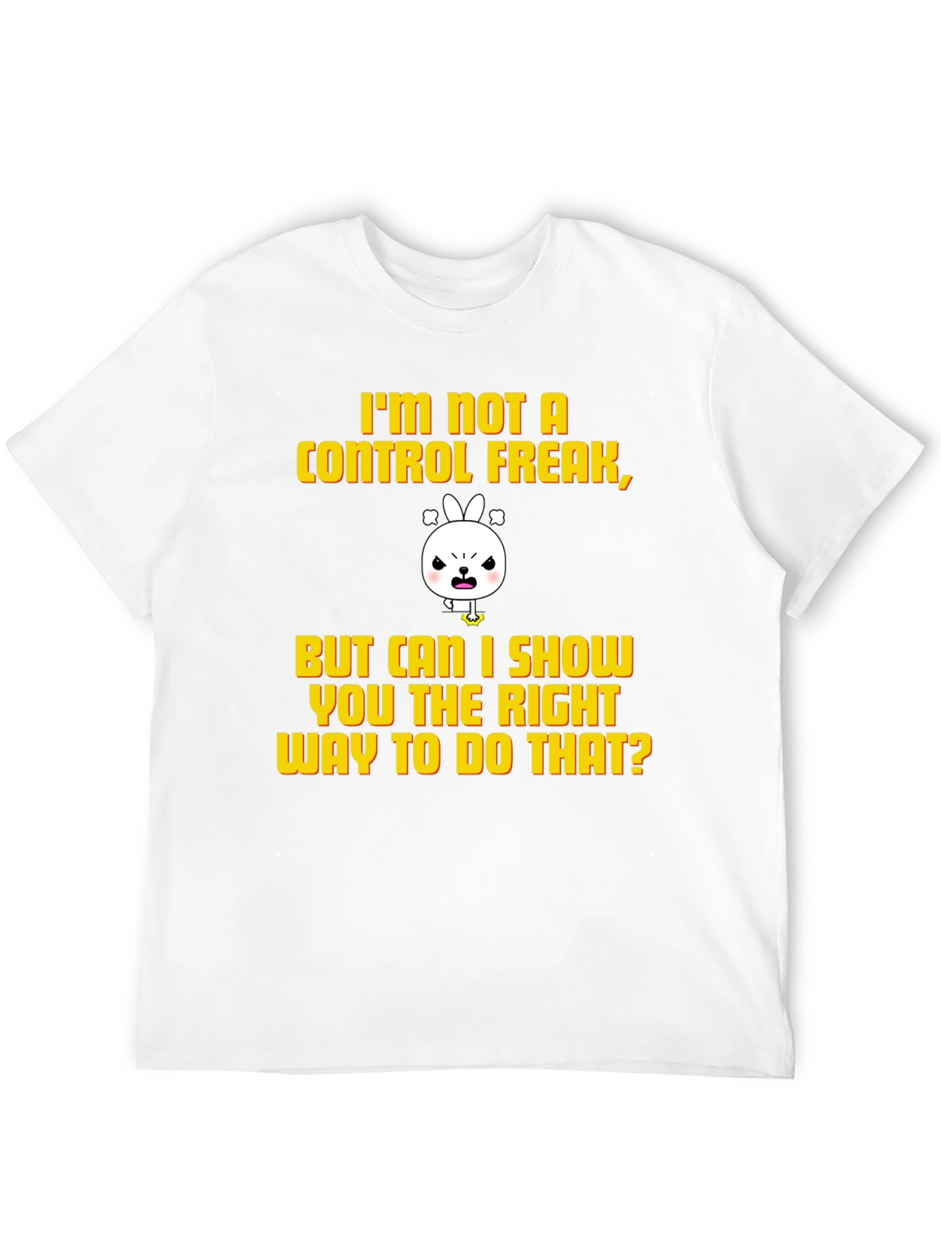 Black Control Freak Graphic Tee - Funny Novelty T-Shirt view 12