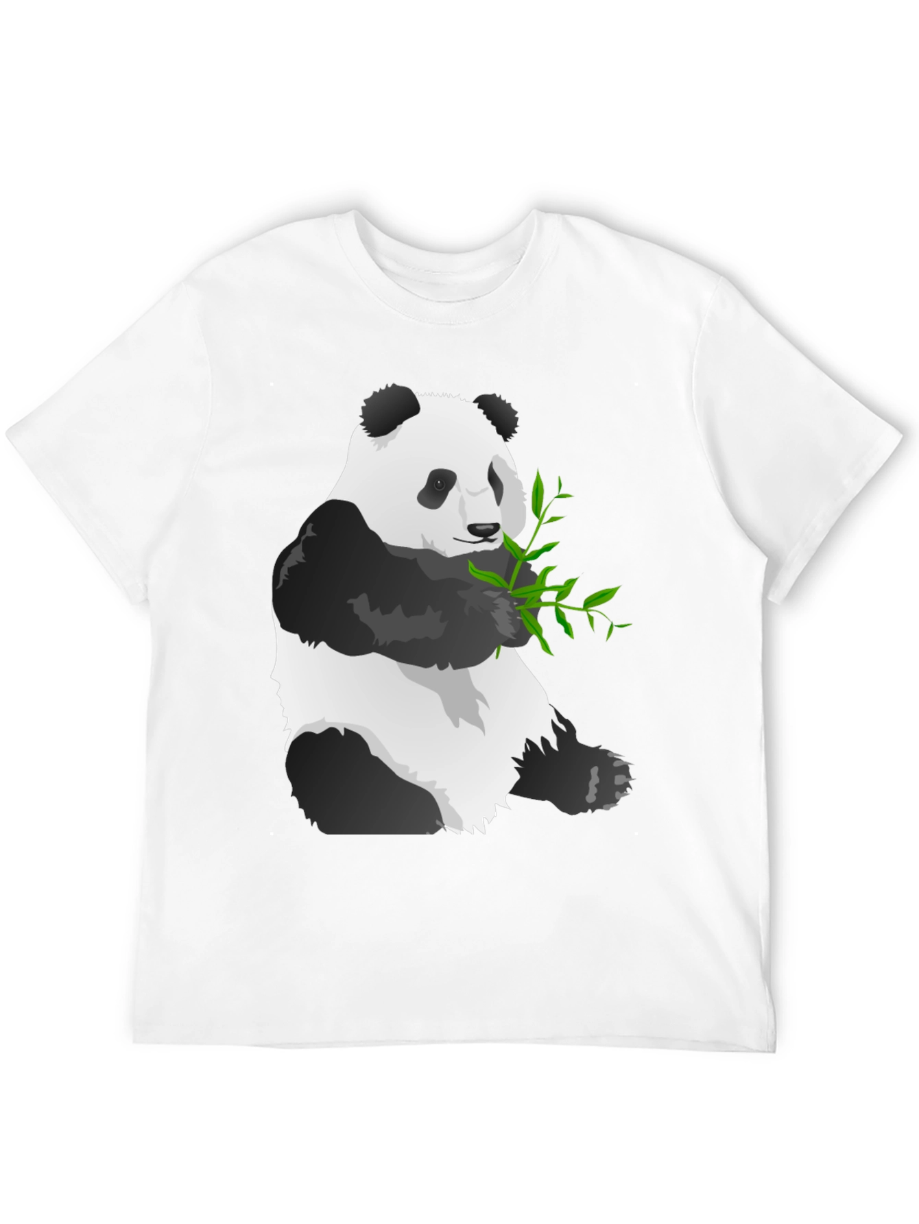 Black Panda Graphic Tee - Soft Black Cotton Blend view 12