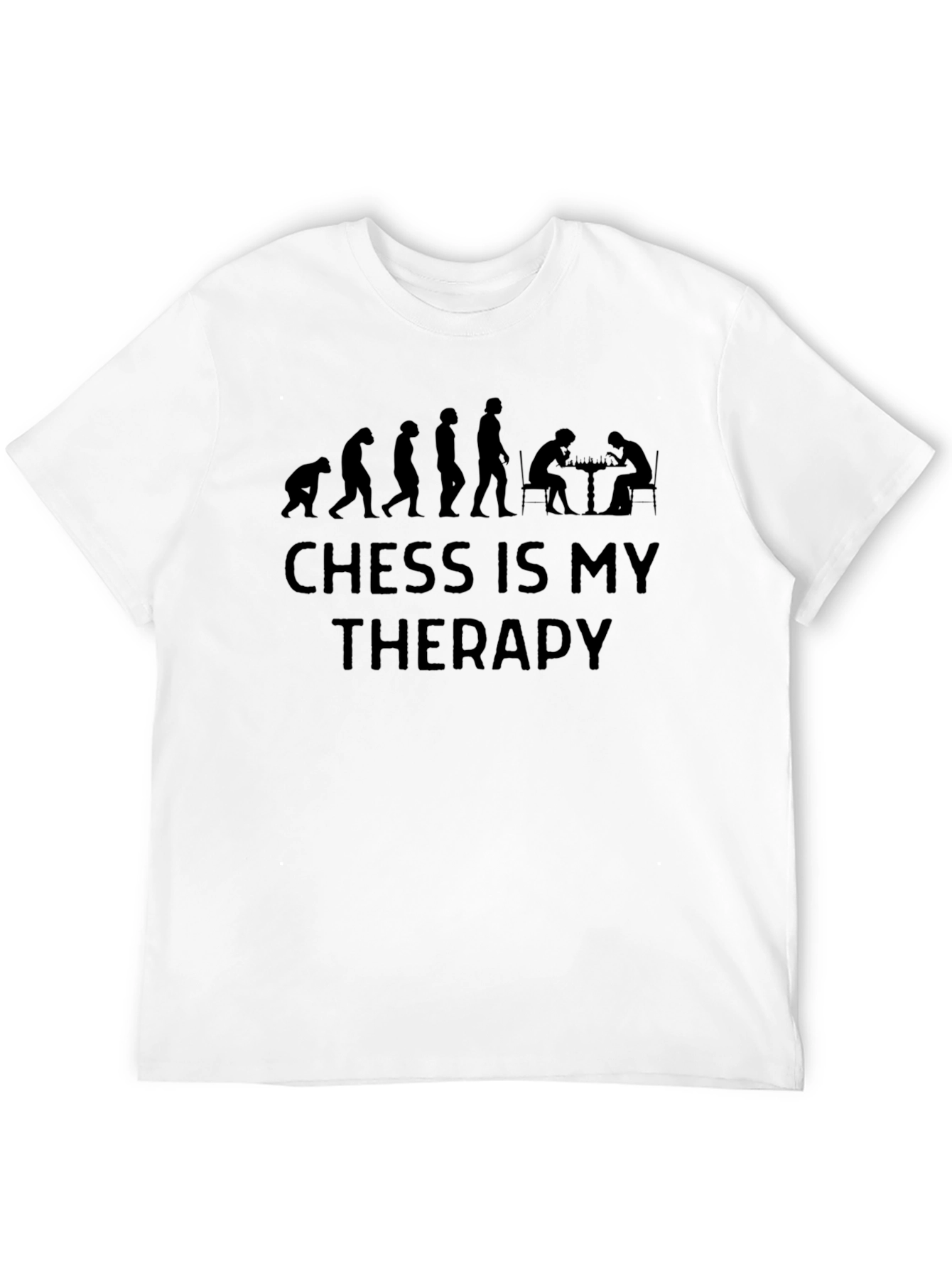 Black Chess is My Therapy T-Shirt - Evolution Design view 12
