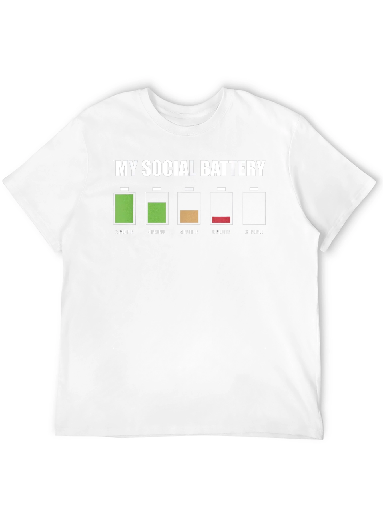 Black Social Battery Graphic Tee - Introvert Humor view 12