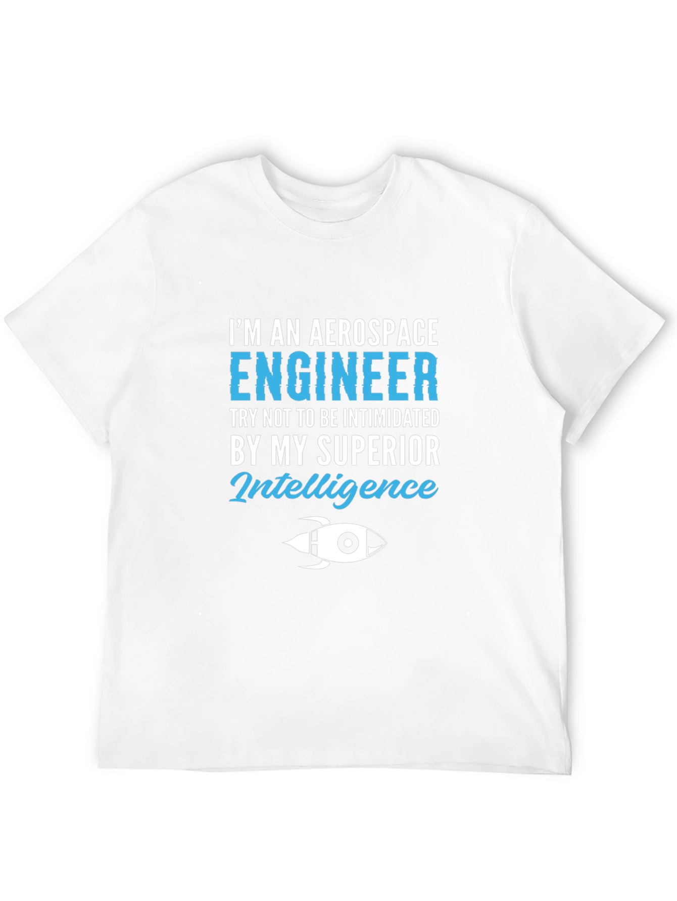 Black Aerospace Engineer Superior Intelligence T-Shirt view 12