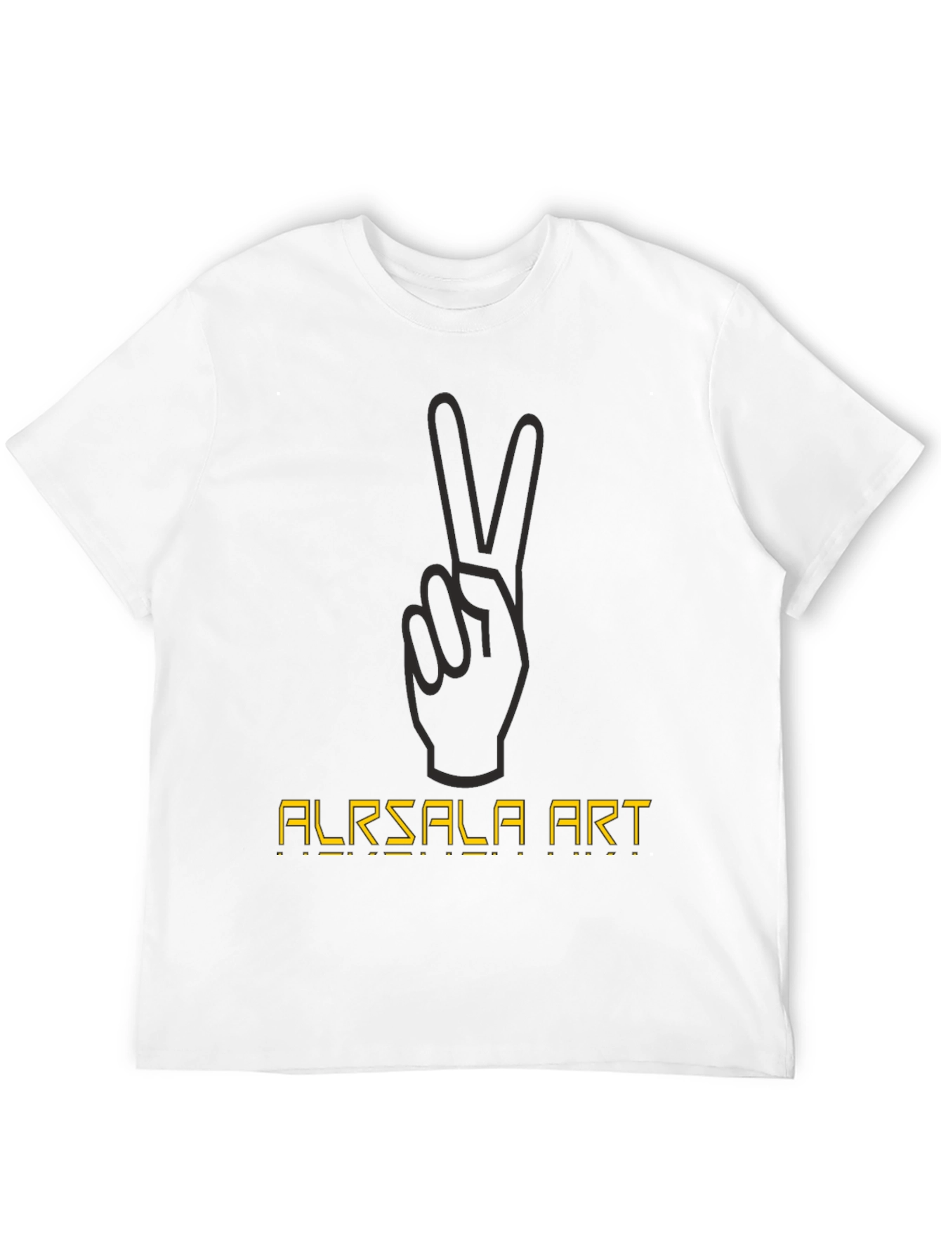 Black Peace Sign Graphic Tee - Stylish Black Cotton T-Shirt view 12