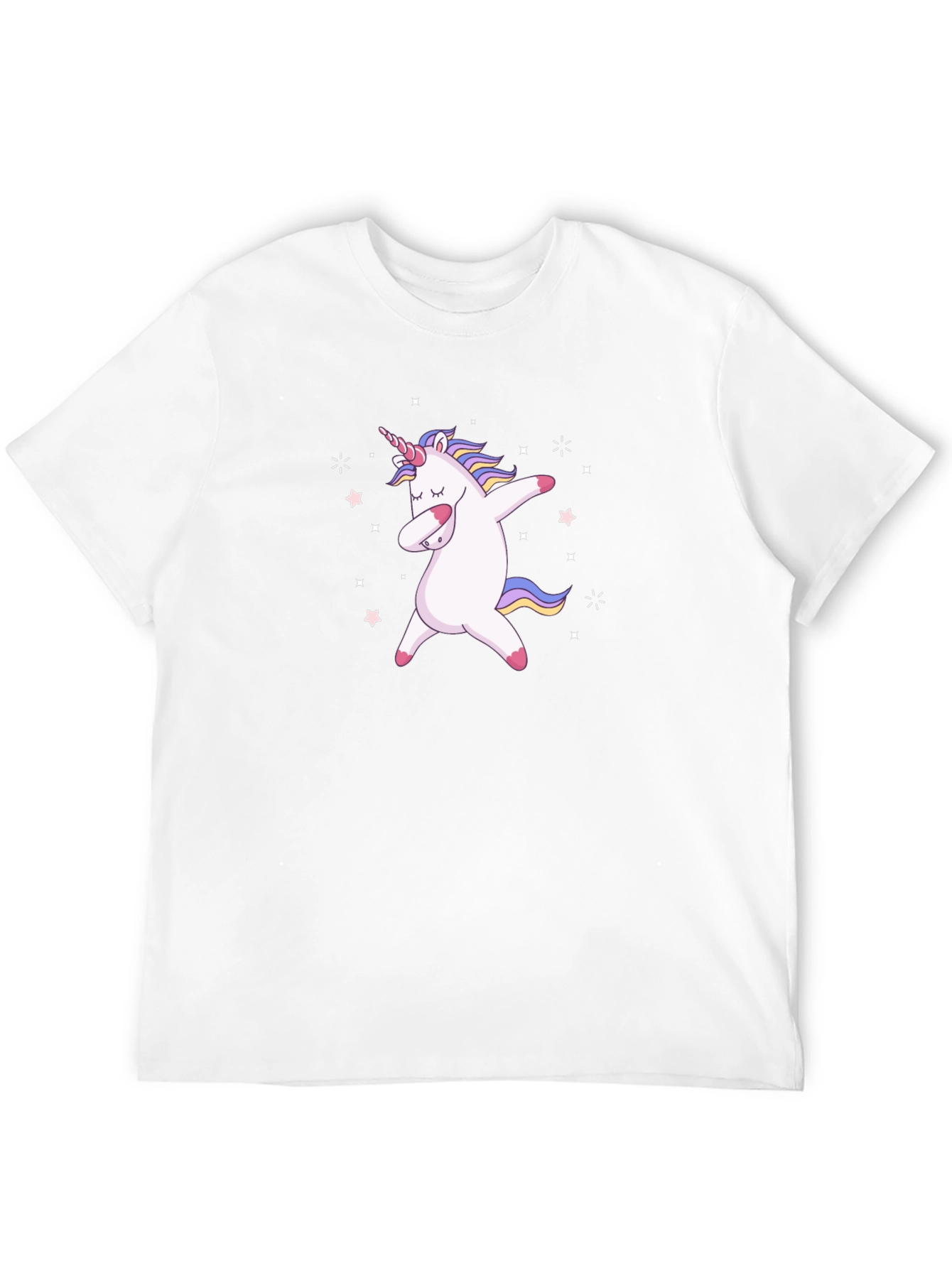 Black Dabbing Unicorn Graphic Tee - Men's Black T-Shirt view 12