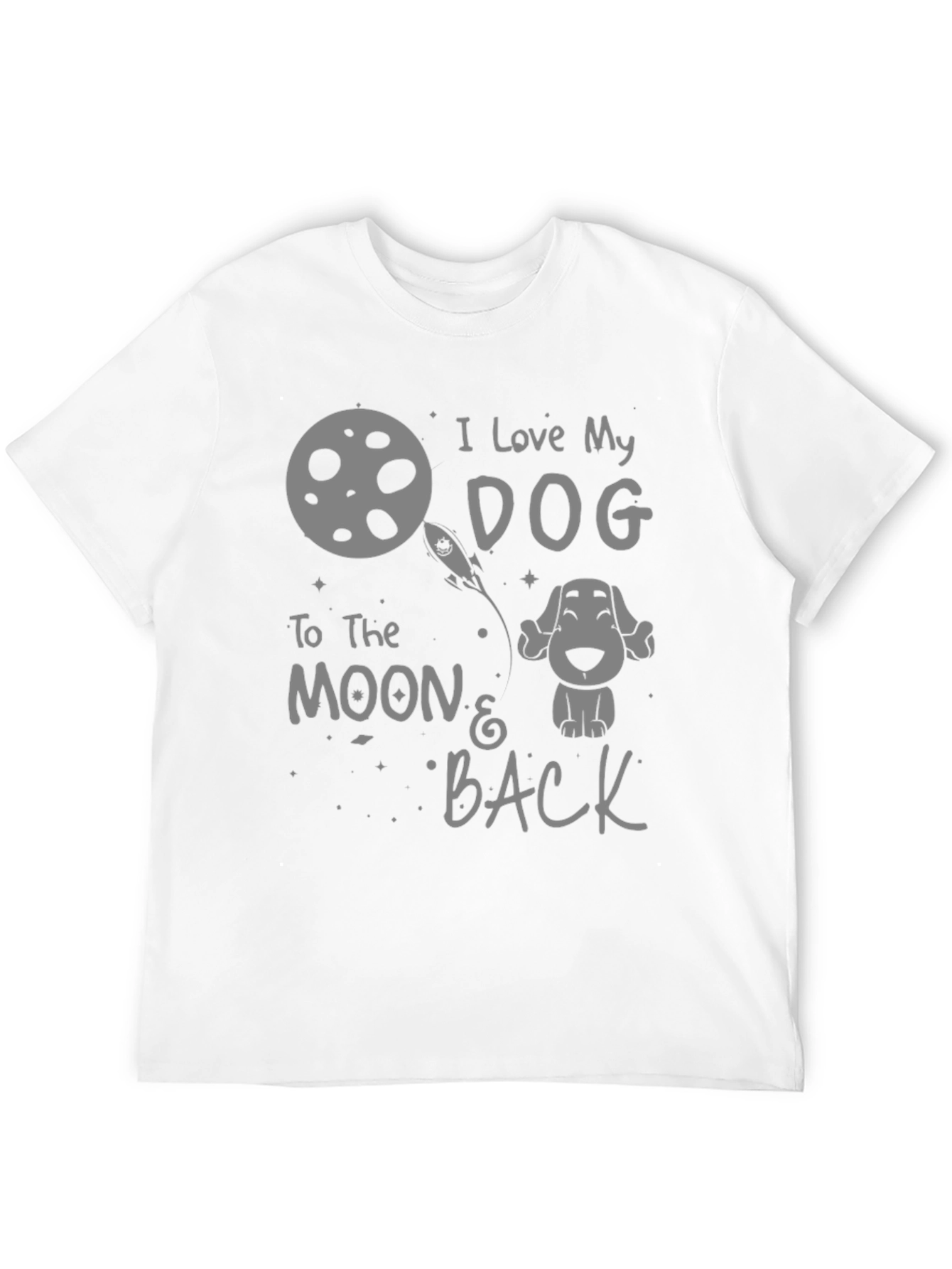 Black I Love My Dog To The Moon And Back T-Shirt view 12