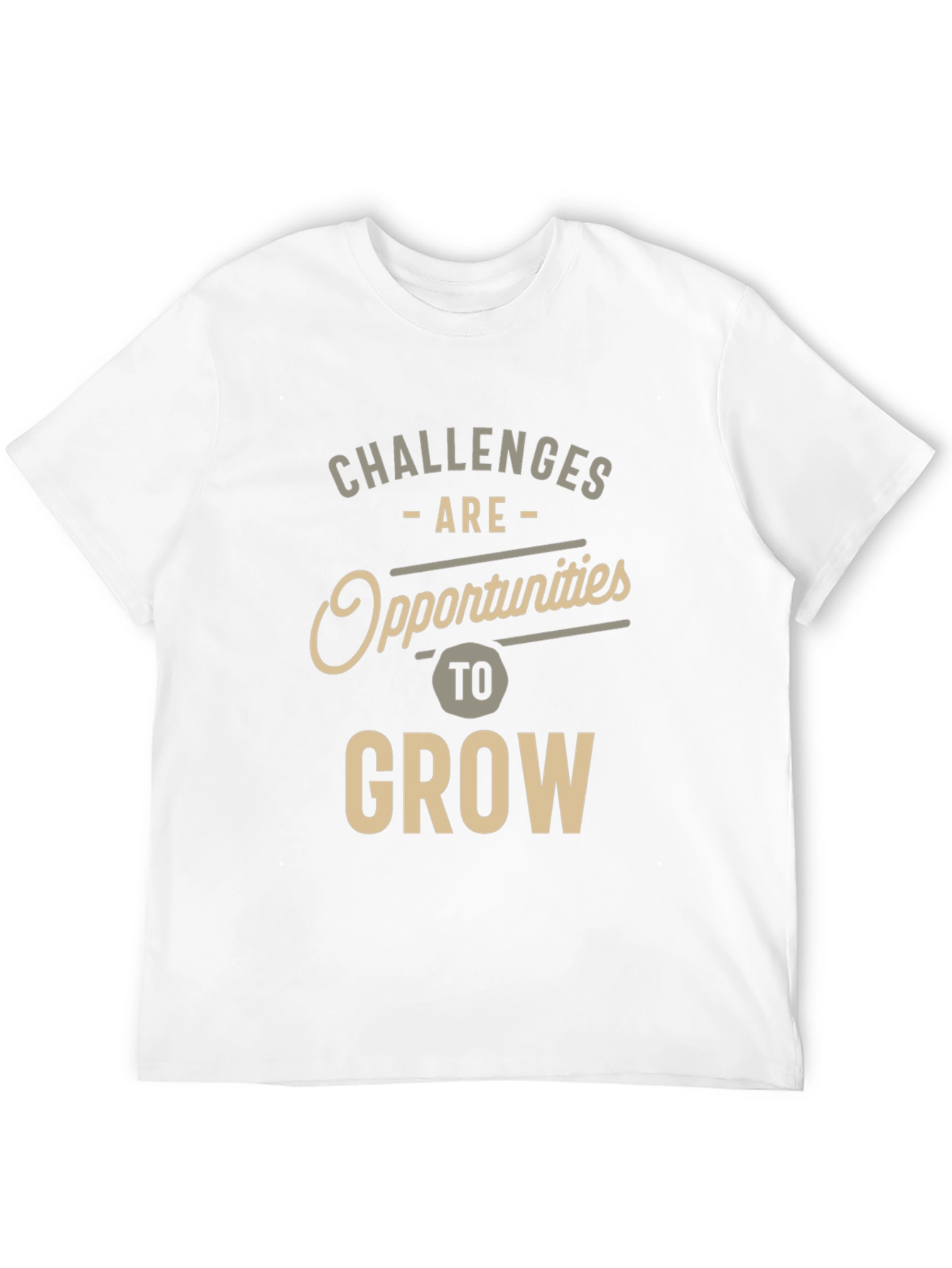 Black Motivational T-Shirt - Challenges are Opportunities to Grow view 12