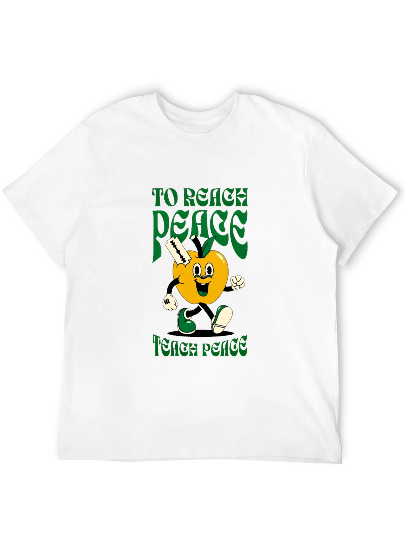 Black Peace Graphic T-Shirt - Black Cotton Tee view 12