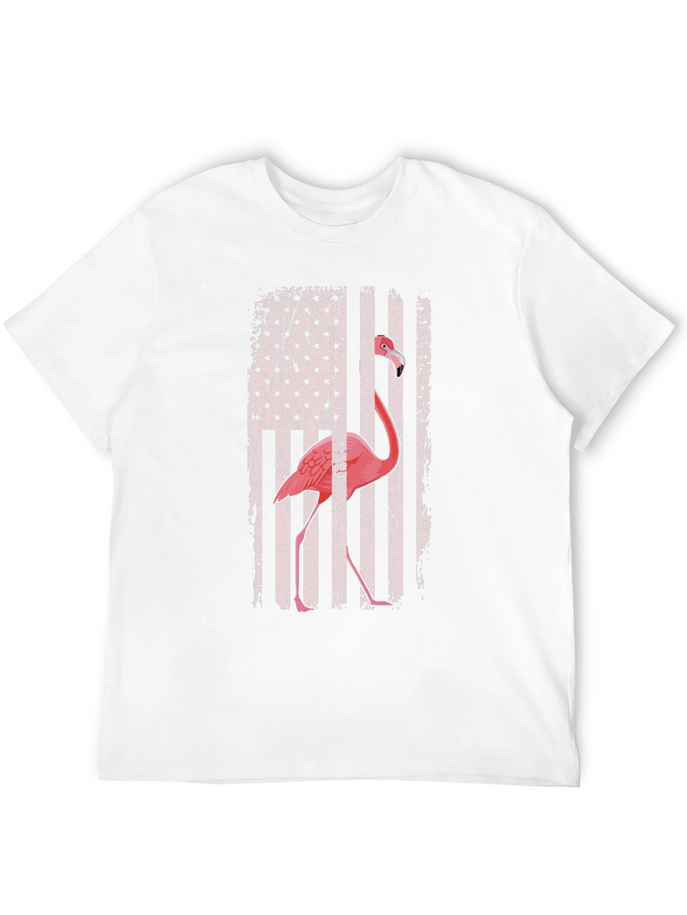 Black Flamingo American Flag Graphic Tee view 12