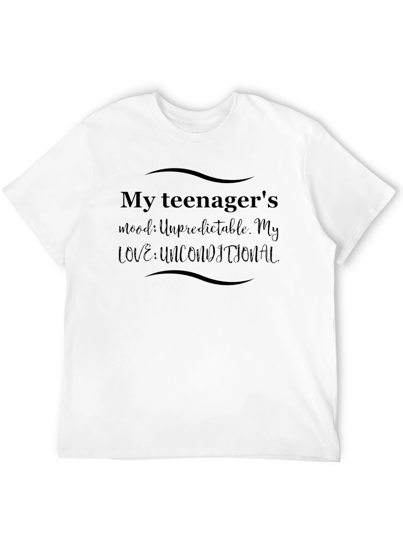 Black Teenager's Mood Unpredictable T-Shirt view 12