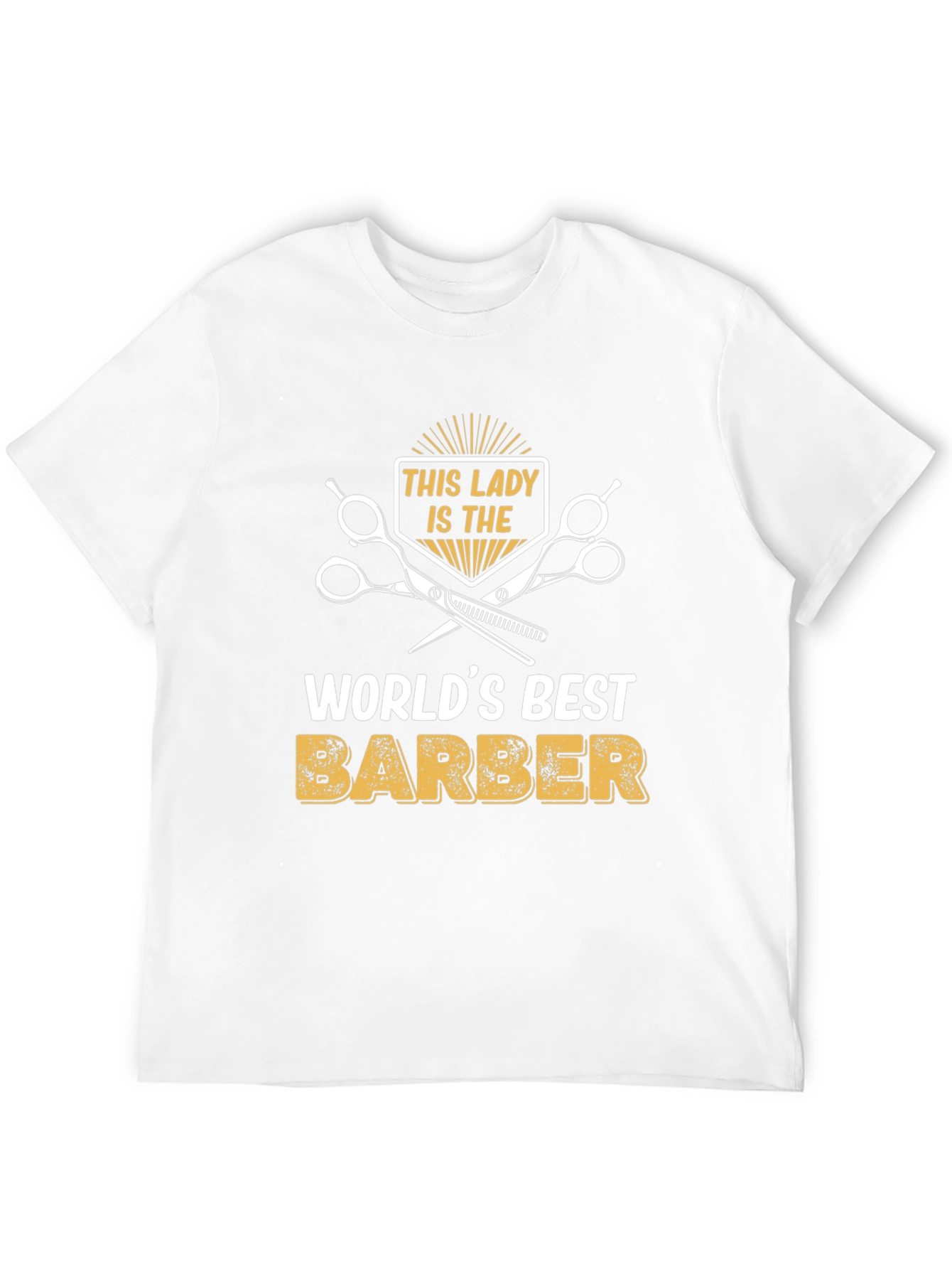 Black World's Best Lady Barber T-Shirt - Black view 12