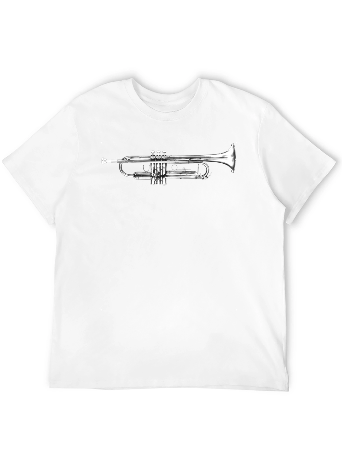 Black Trumpet Graphic T-Shirt - Musical Instrument Tee view 12