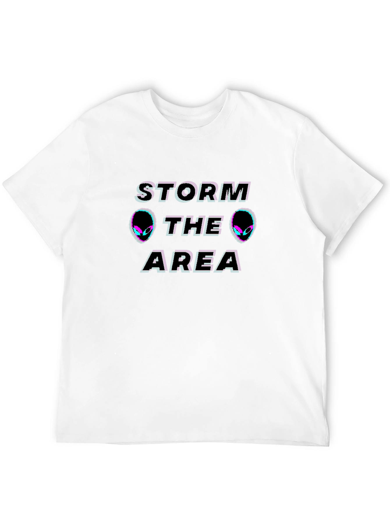 Black Storm the Area T-Shirt | Alien Graphic Tee view 12