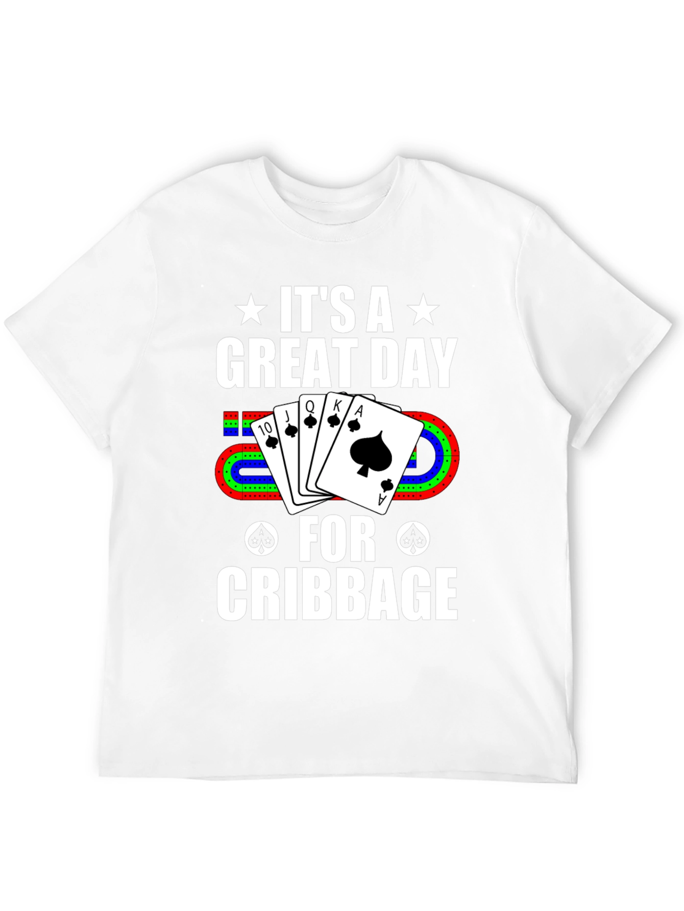 Black Cribbage Player T-Shirt - Great Day for Cribbage view 12