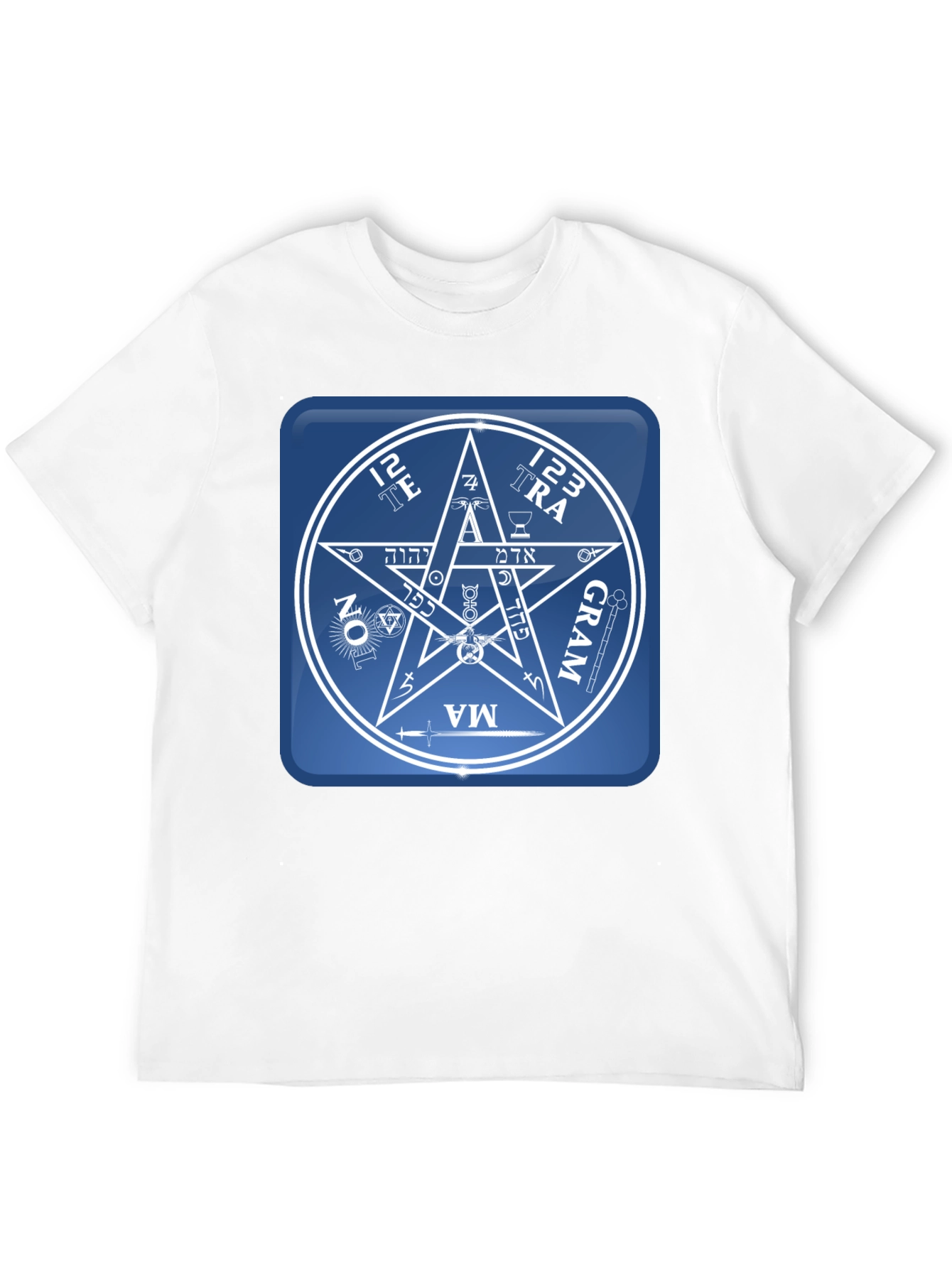 Black Esoteric Symbol Graphic Tee - Unisex Black T-Shirt view 12