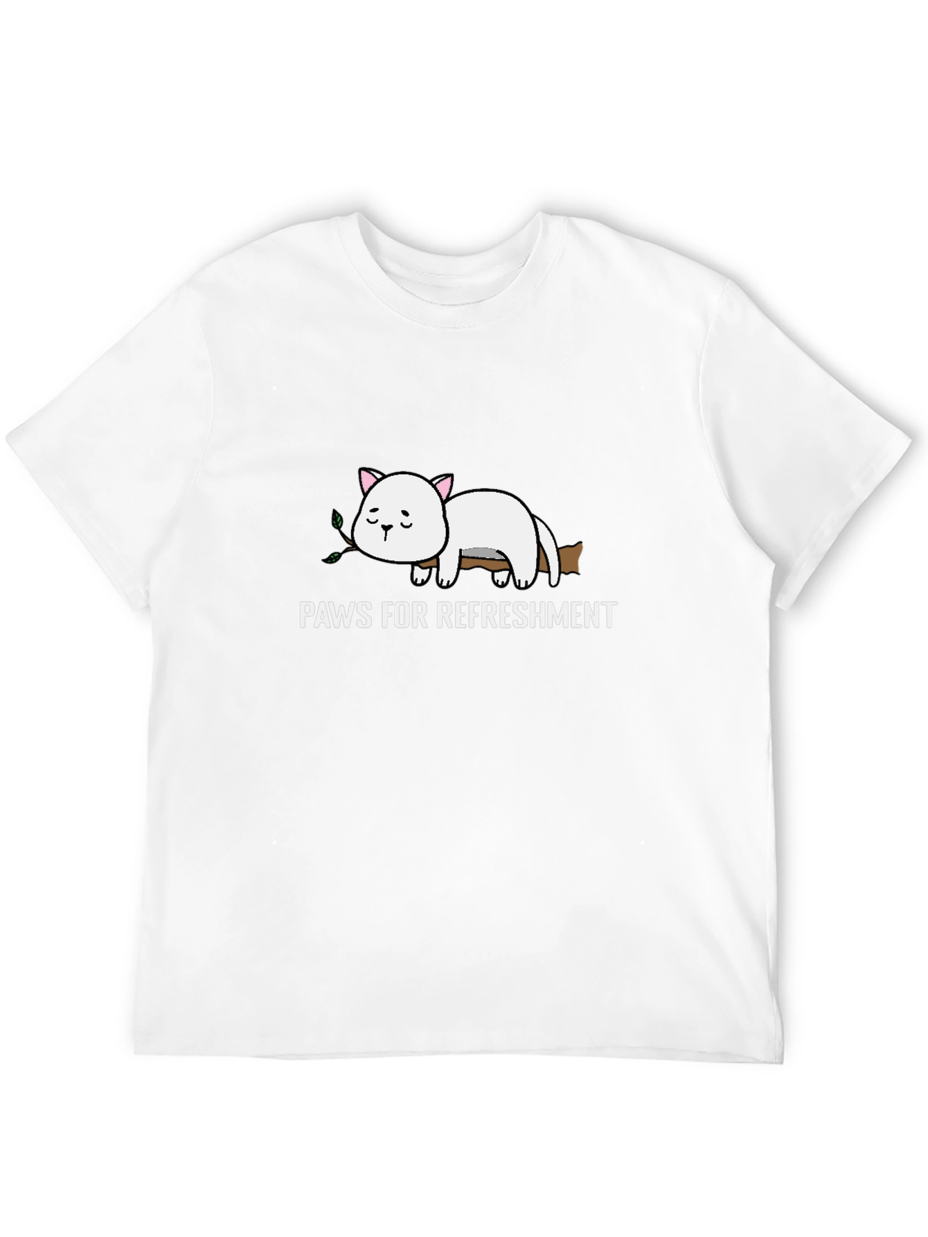 Black Paws for Refreshment Cat T-Shirt view 12