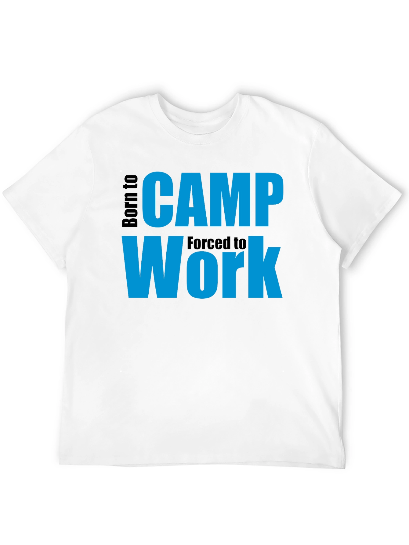 Black Born to Camp T-Shirt - Funny Outdoor Tee view 12