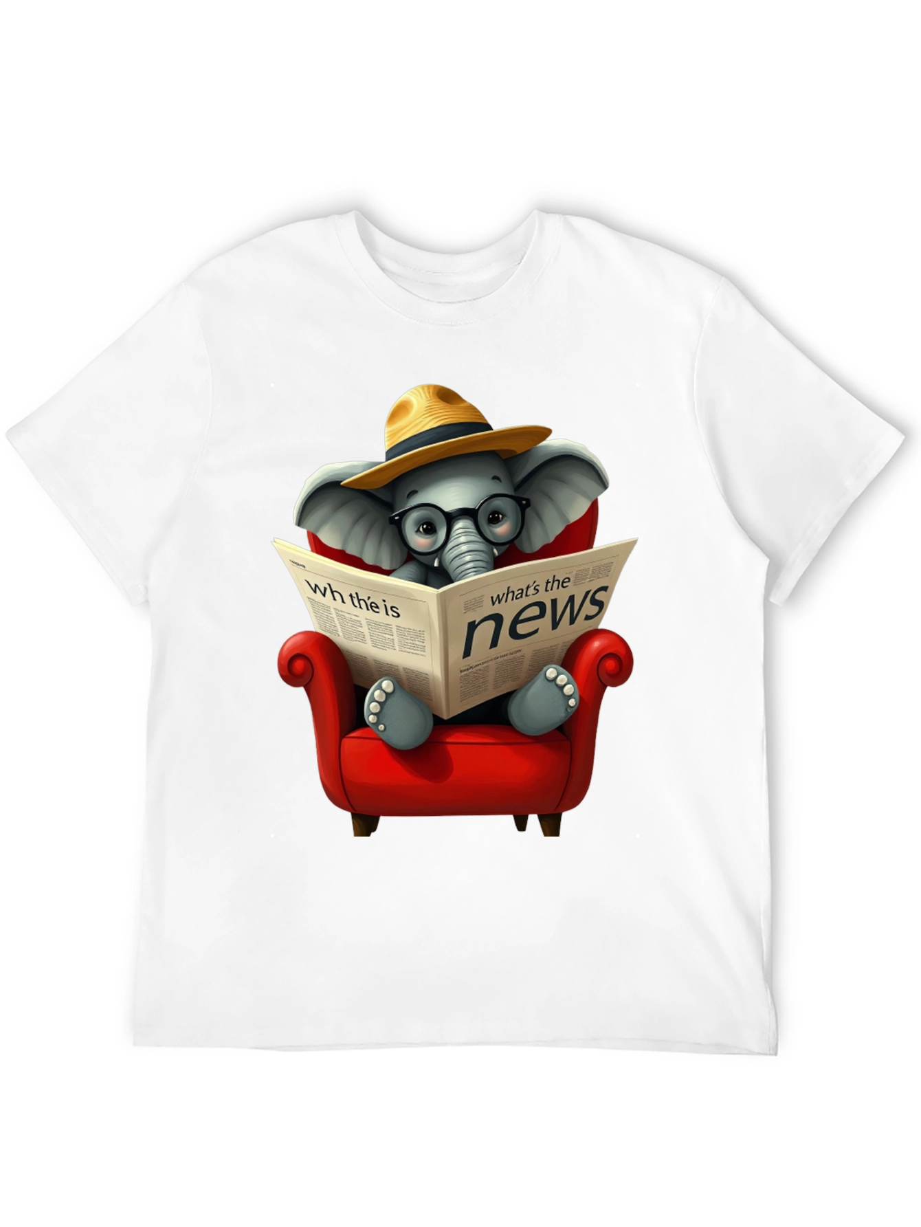 Black Elephant Reading News T-Shirt view 12