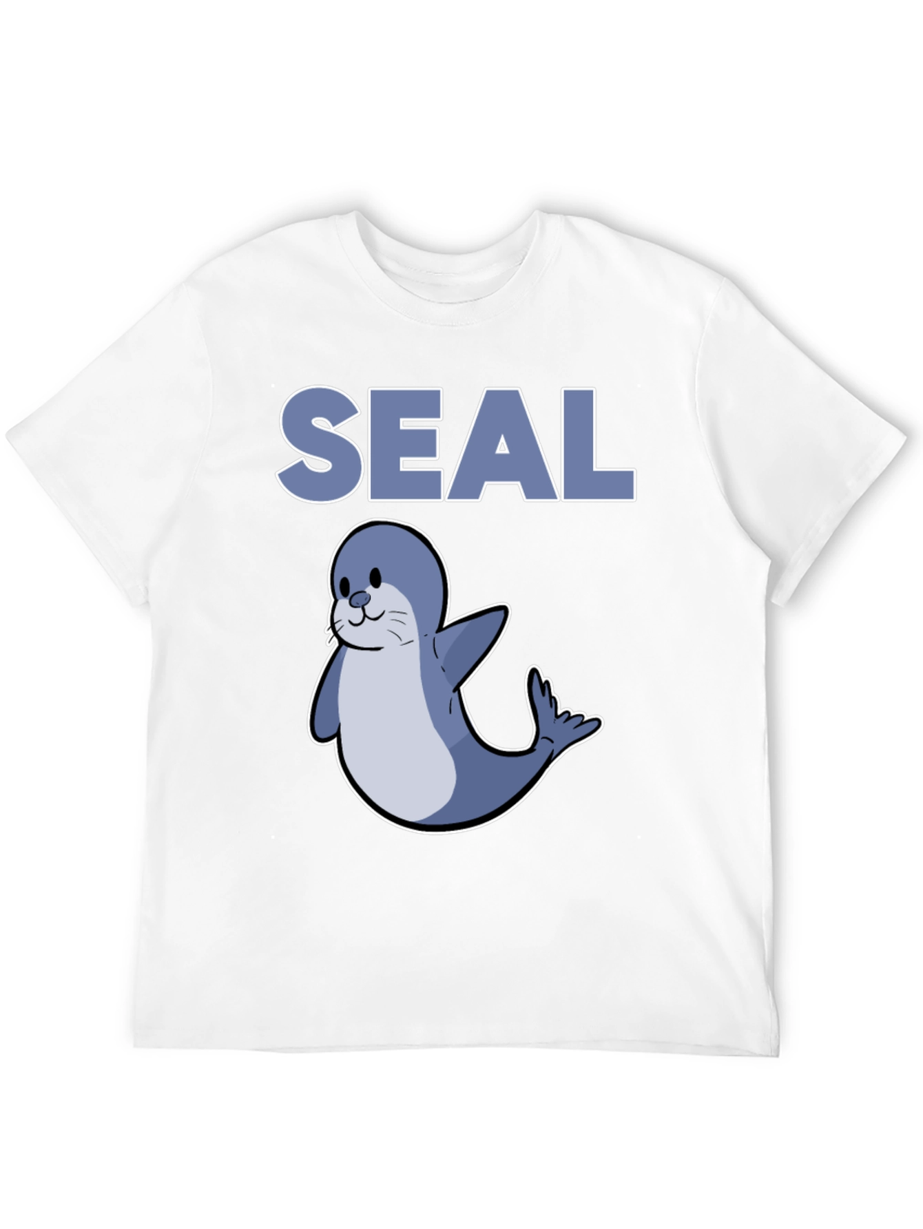Black Cute Seal Graphic T-Shirt - Black view 12